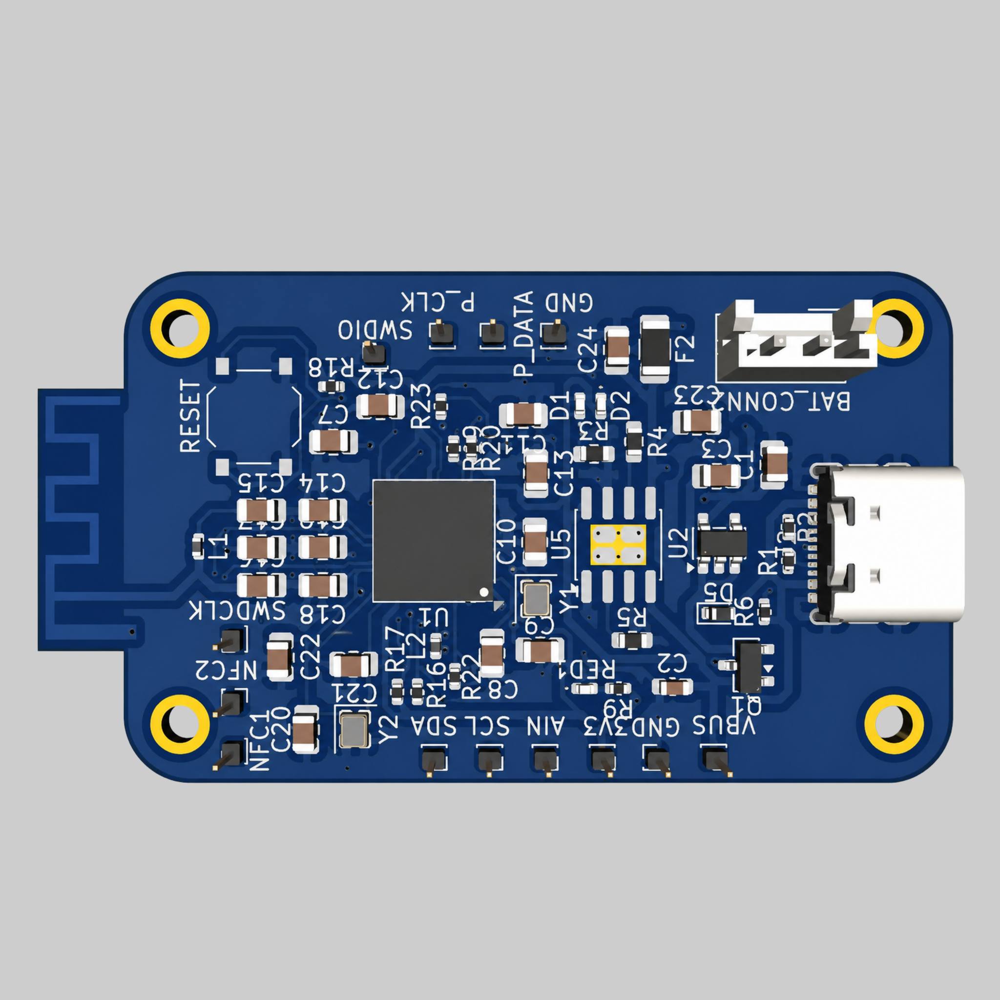 Compact BLE PCB design with Nordic nRF52840