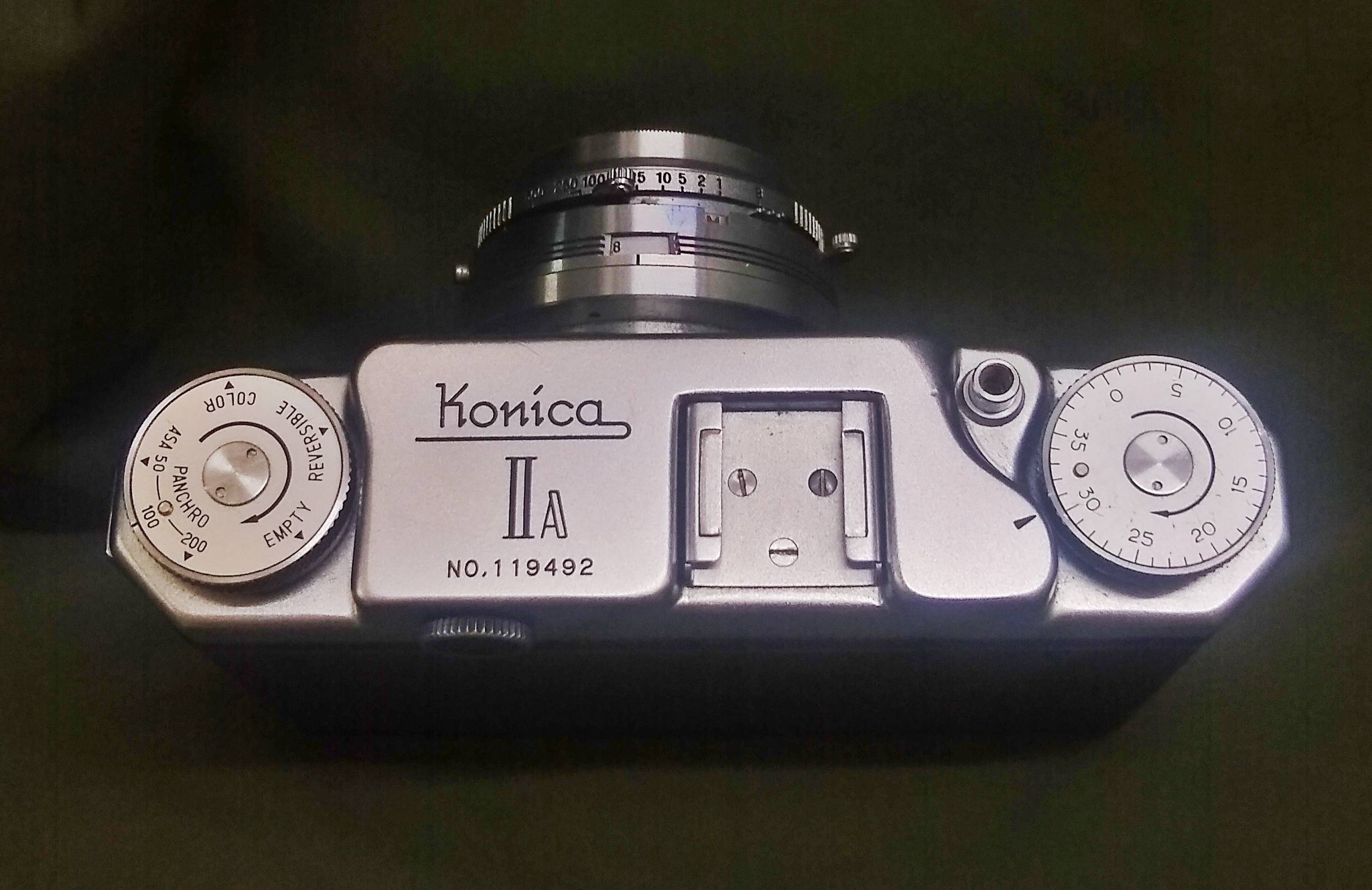 Konica camera with Hexanon 48mm f2 lens