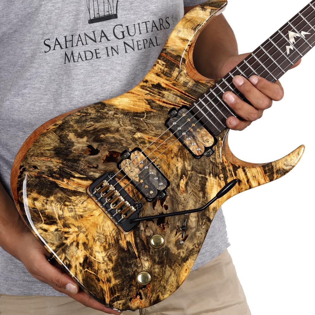 ギター sahana guitars buckeye burl Custom Ordered* This true Buckeye Burl has no stain or a makeover