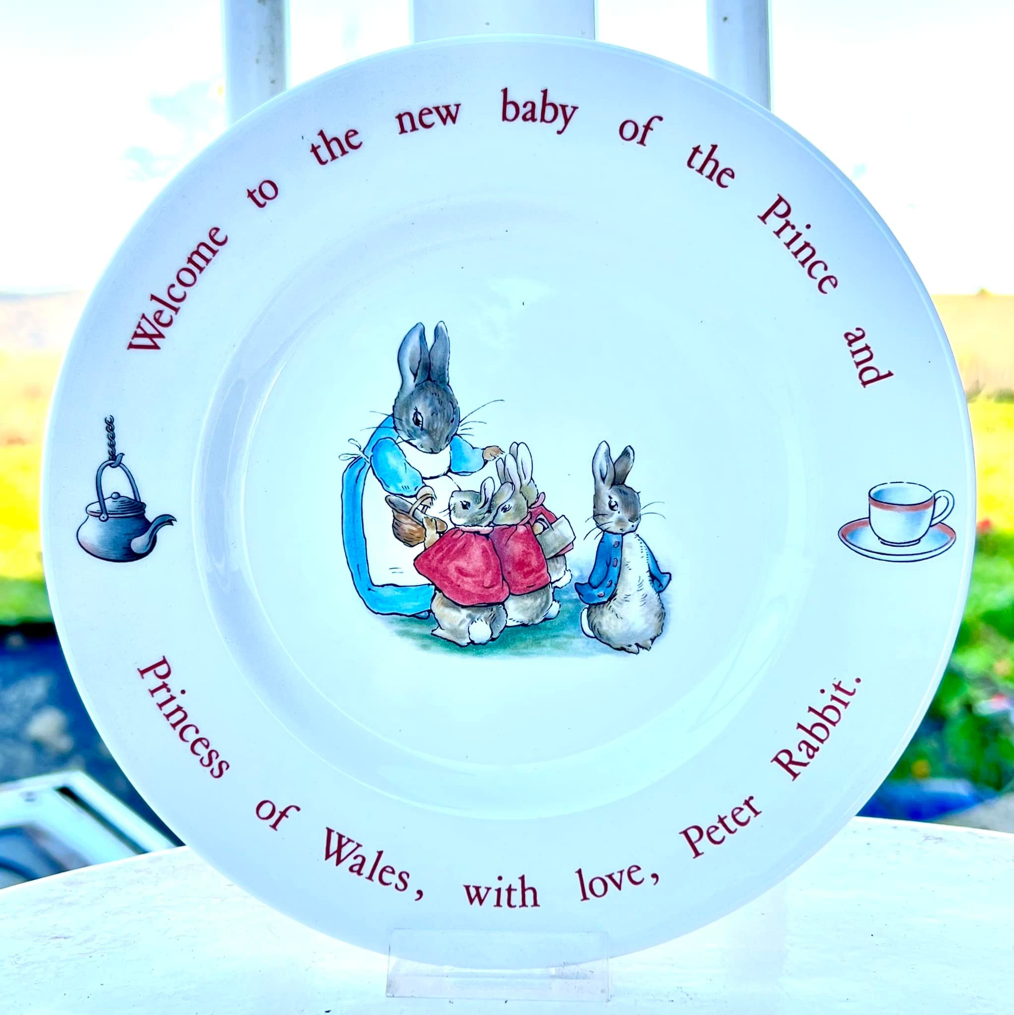 Vintage Peter Rabbit plate and cup from the early 80s