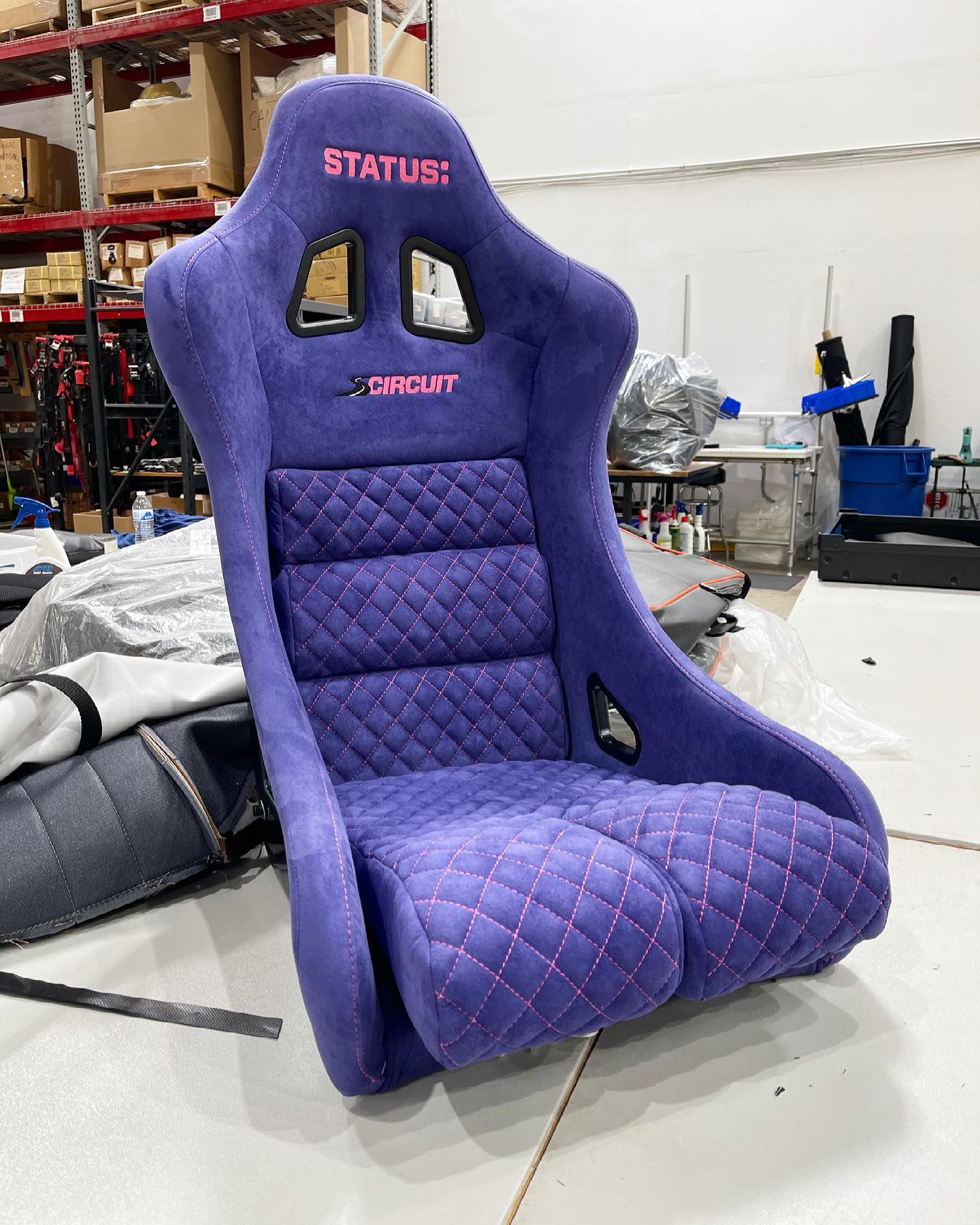 Status Racing - Violet Suede Circuit with small diamond...