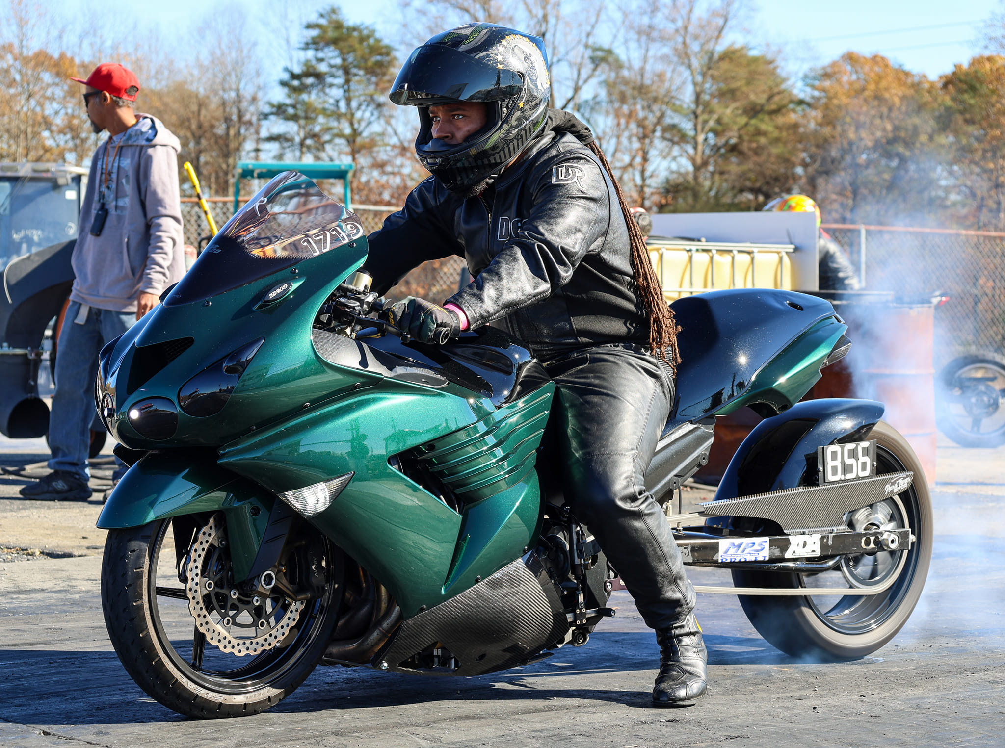 Kawasaki zx14 green bike
