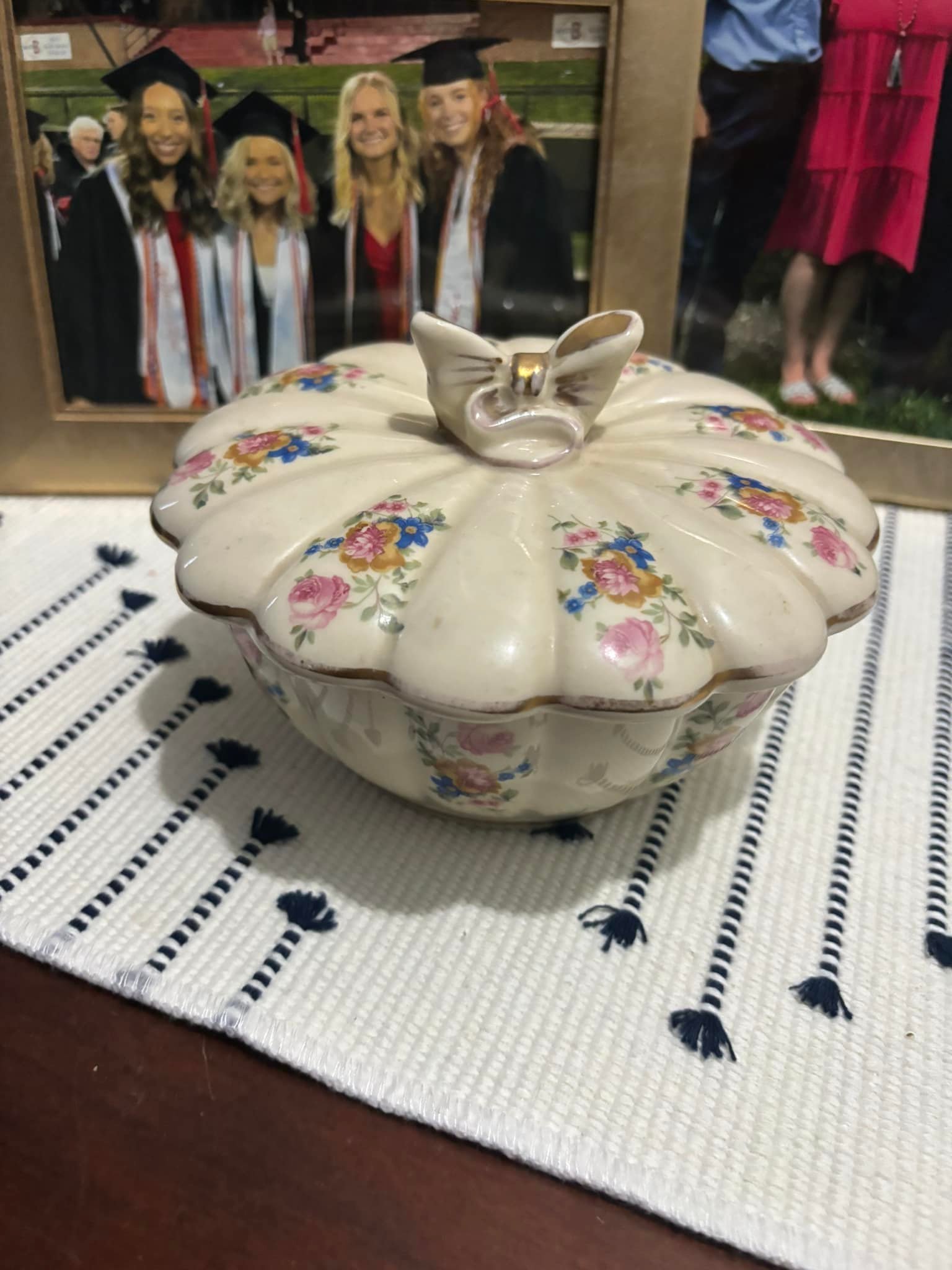 Identifying and Discussing Vintage Dishes with Specific Patterns