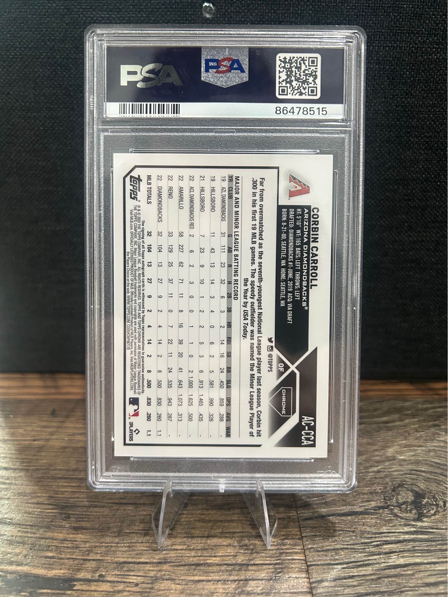 Awesome 2023 Topps Chrome Update Corbin Carroll autograph rookie