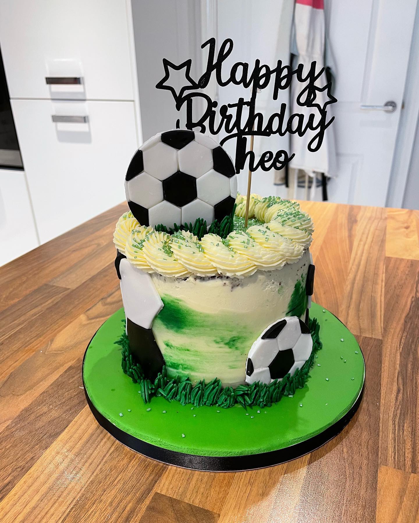 Cupcake Kitchen - A chocolate drip cake for a football fan!