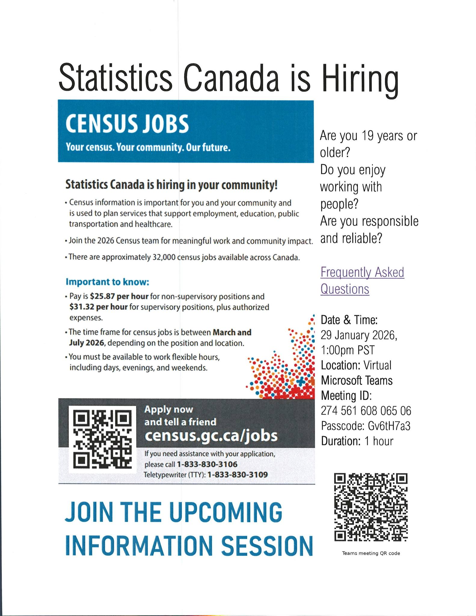 Workbc - Statistics Canada is hiring for the 2026 Census, join us for a ...