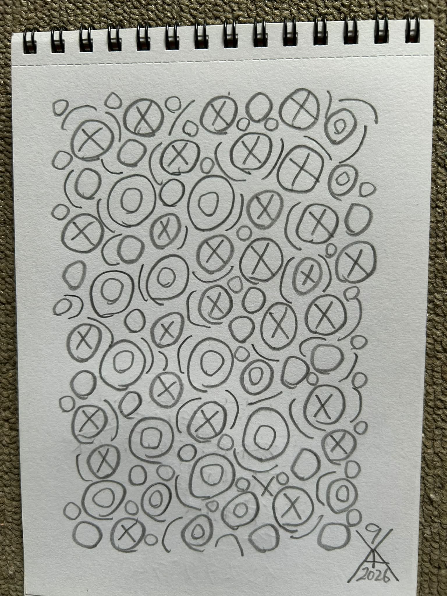 デジタルアート 鉛筆画風 抽象画 抽象画を描きました！鉛筆を使用！