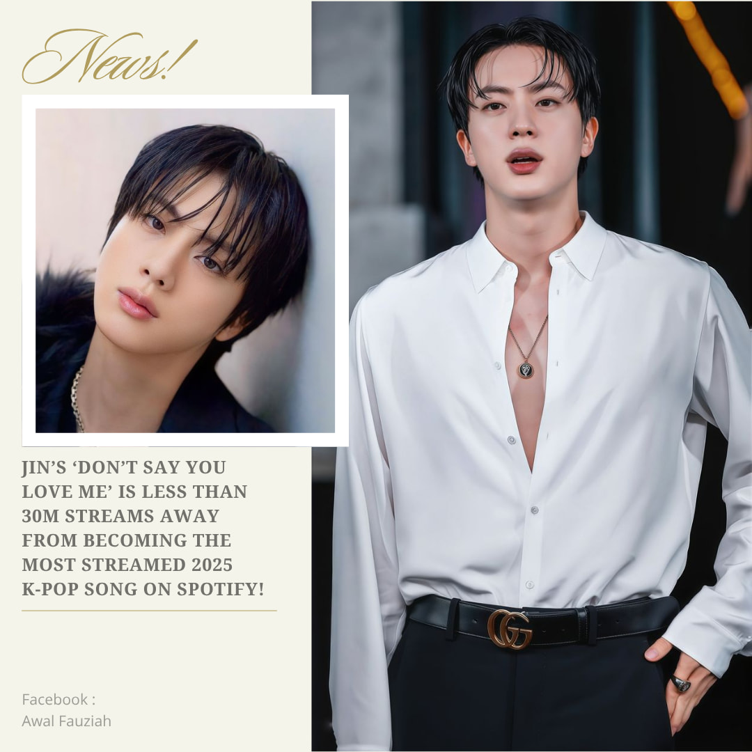 JIN is still the Most consumed Asian Artist across all Digital