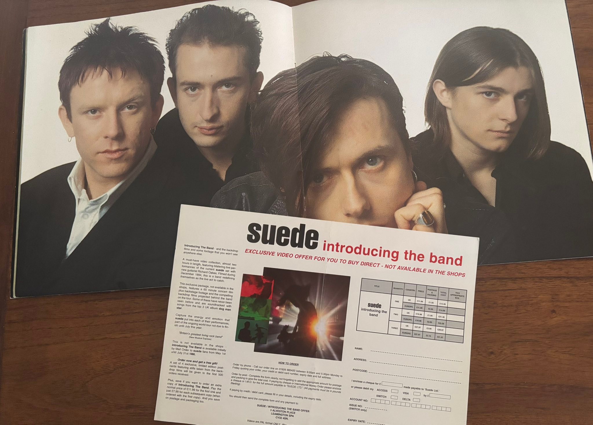 Last arrival: * Dog Man Star tour programme. 1995