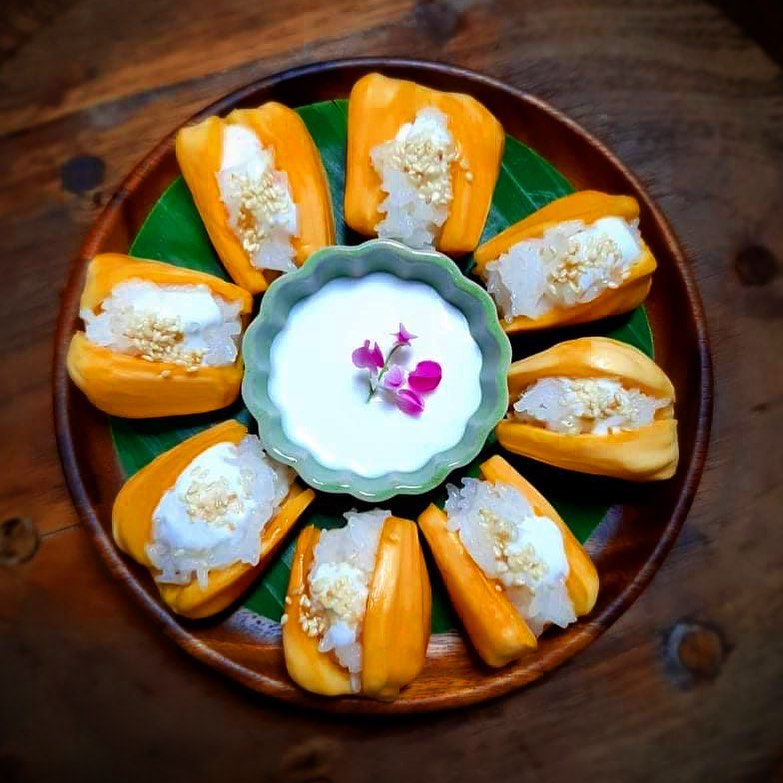 Sticky rice with Jackfruit 😋. It’s... - Thai garden farm