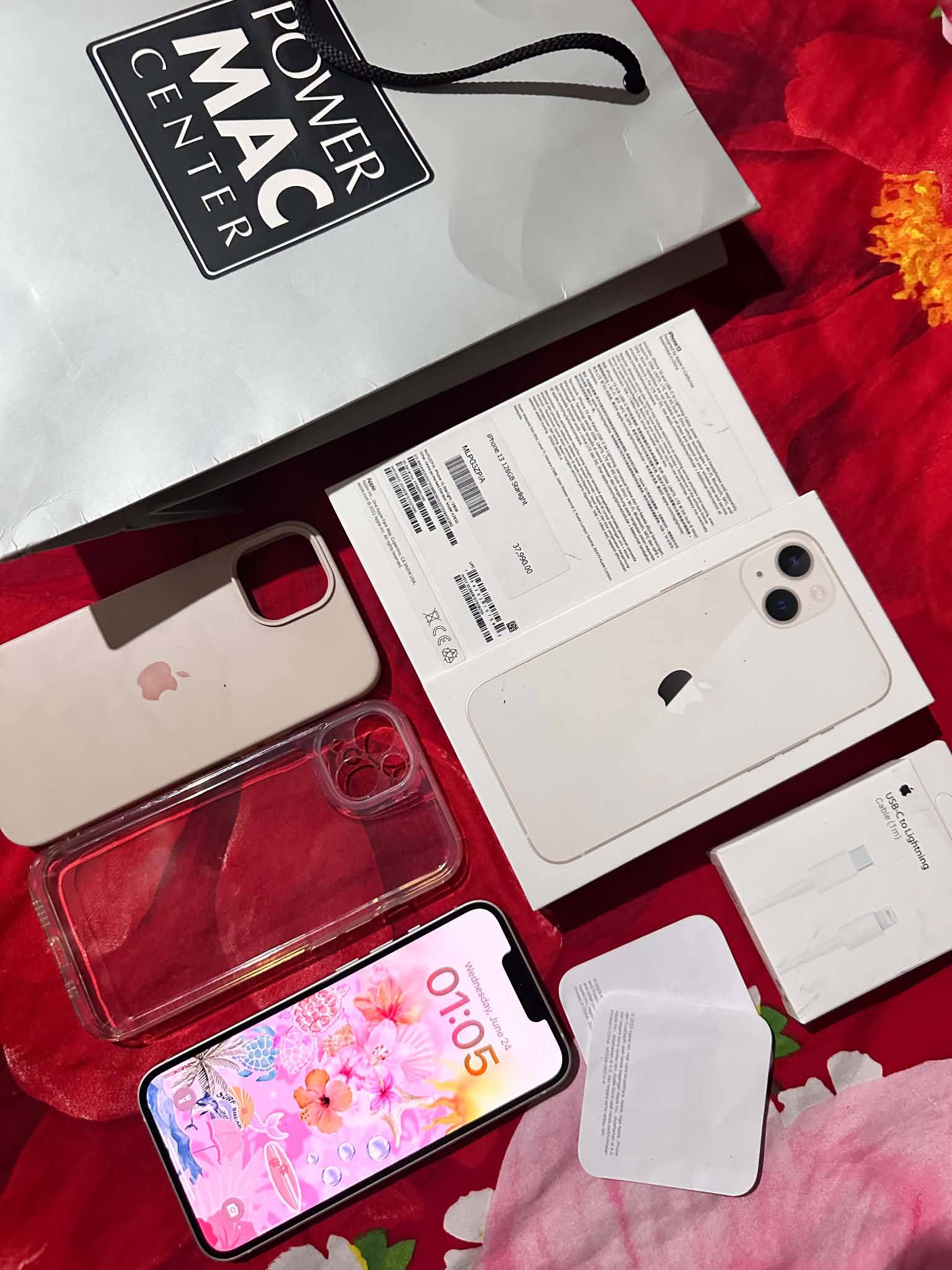Iphone 13 (128gb starlight) -87%bh Orig battery -Factory unlock 