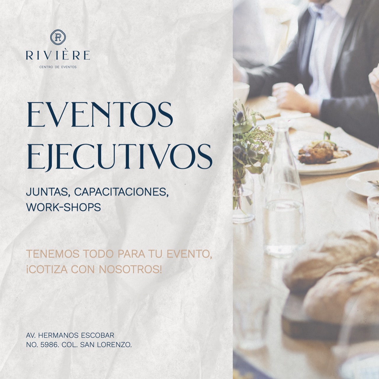 Riviere Salón de Eventos - ⚜️ 𝑬𝑽𝑬𝑵𝑻𝑶𝑺 𝑬𝑱𝑬𝑪𝑼𝑻𝑰𝑽𝑶𝑺 ⚜️ Conoce los paquetes ...