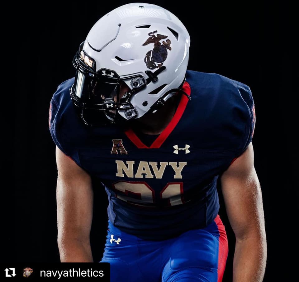 navy football dress blue uniform Check out the differences in these uniforms👀🏈 #GoNavy ED-001 @honeybimbzcouture ’ amazing mom Color:Orange(short sleeve) replica jersey Ribbed