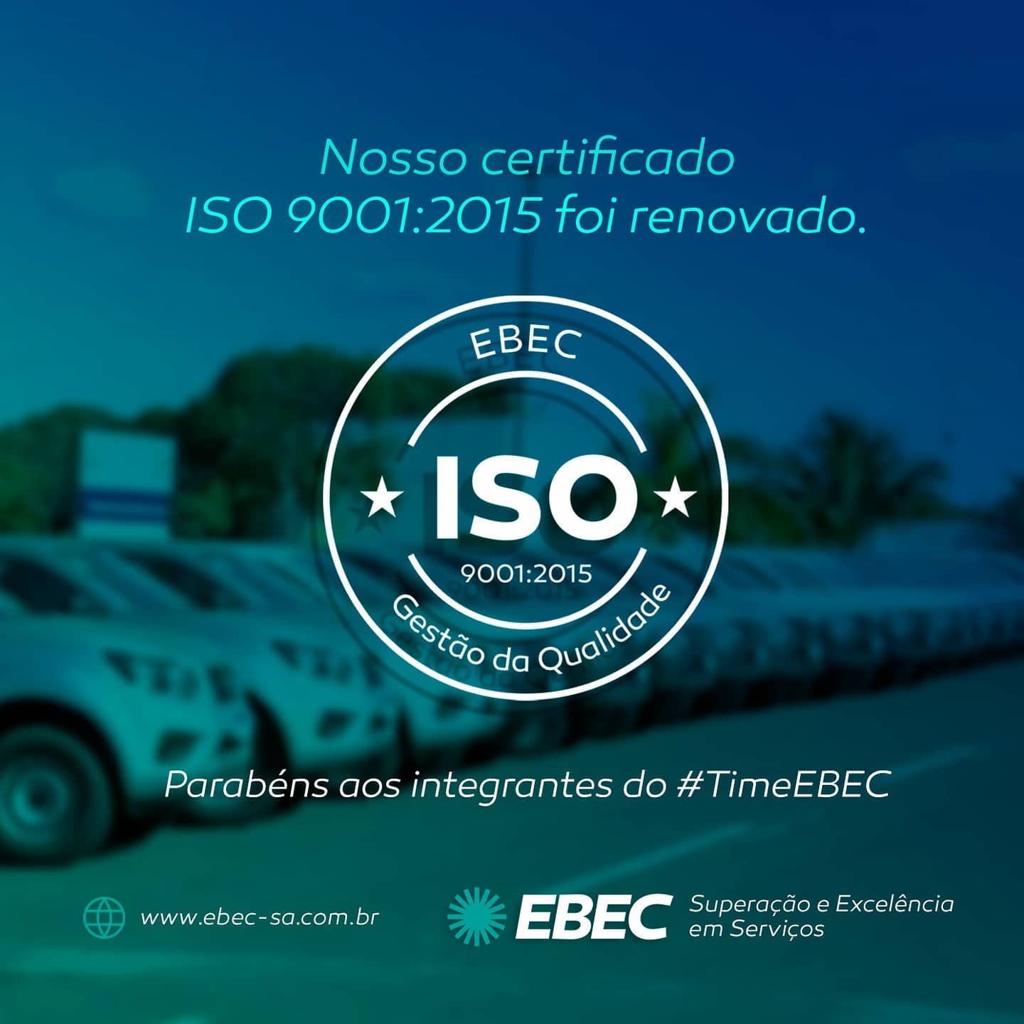 EBEC - Com satisfação comunicamos que o certificado ISO...