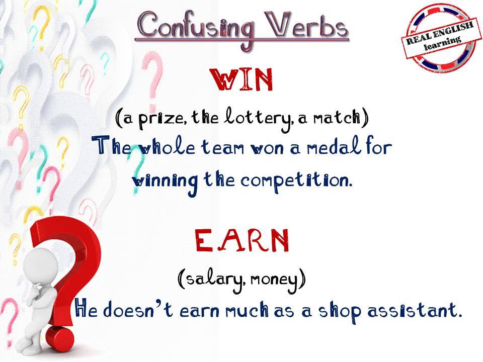 Real English Learning - What's the difference between 'win' and 'earn ...