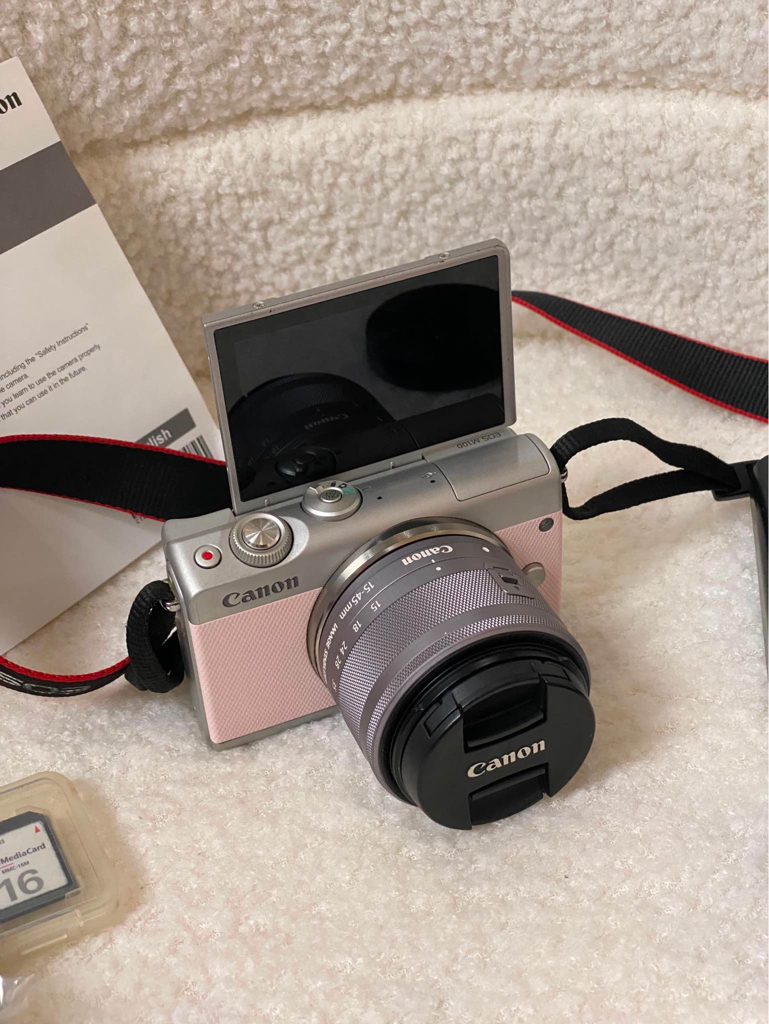 For Sale!? Canon Eos M100 Pink Boxed Unit Like Brandnew!? (rare 