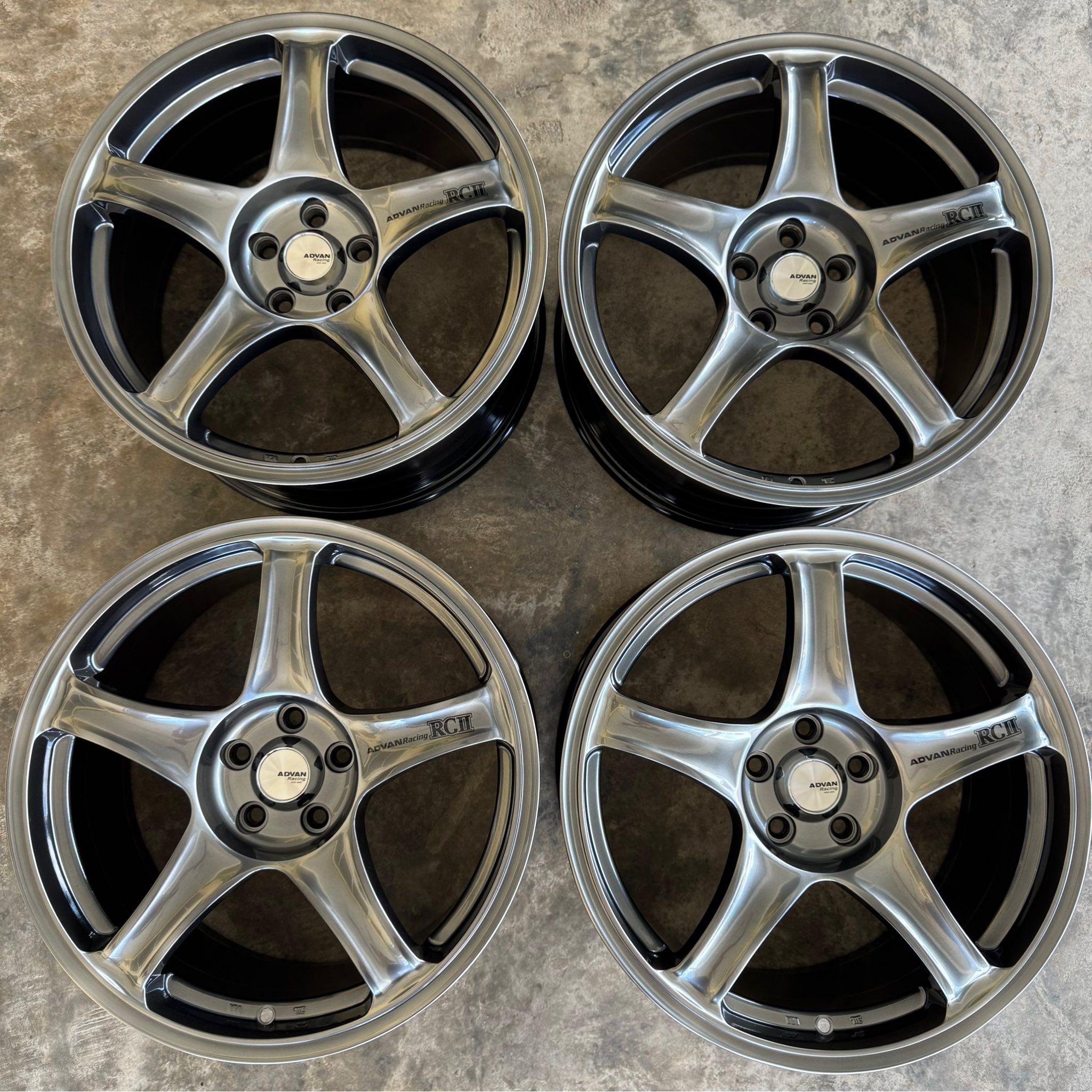 Used 17 inch Advan Racing RC II rims for sale