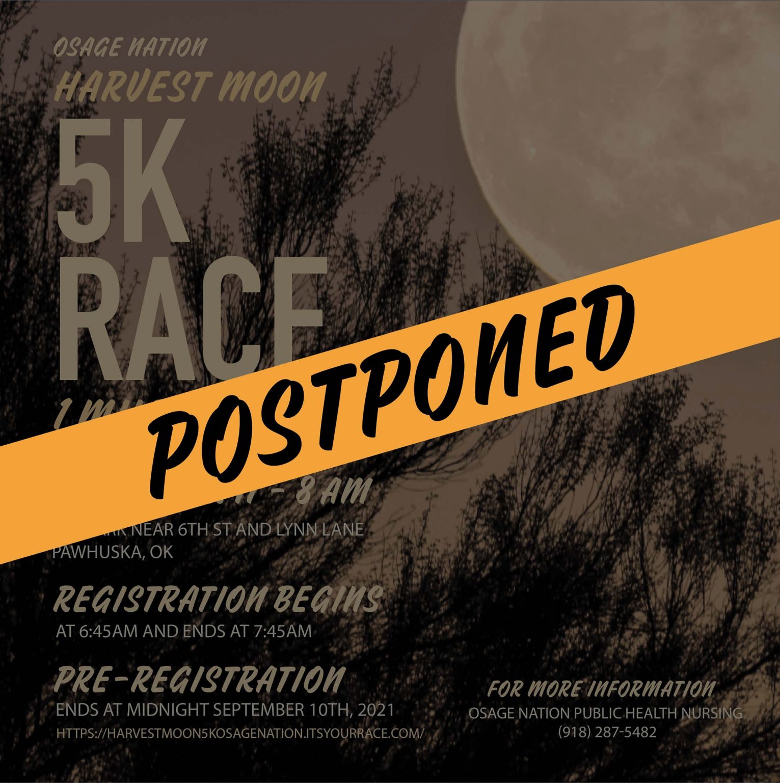Osage News - The Osage Nation Harvest Moon 5K Race has... | Facebook