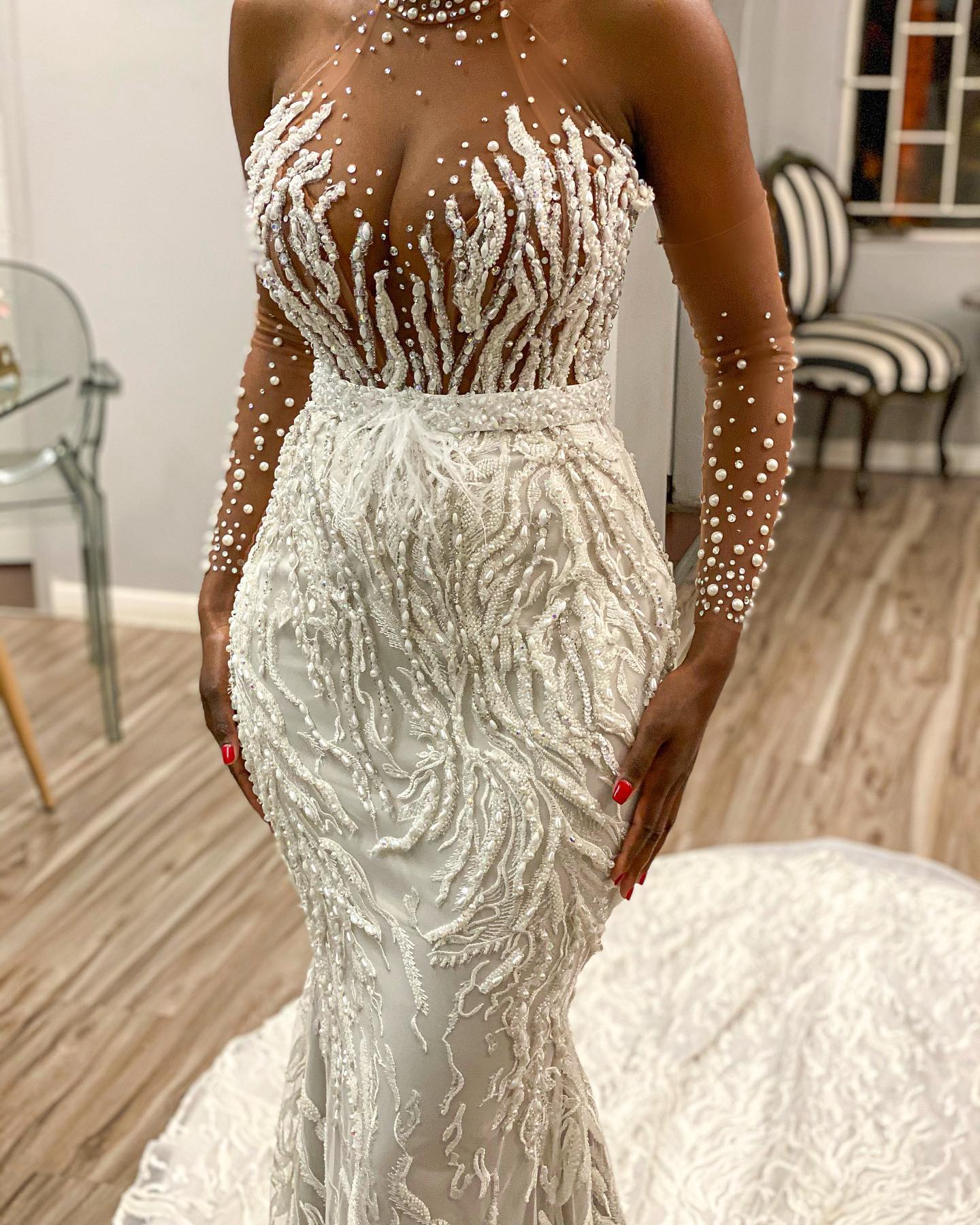 champagne evening dress with sleeves Symphony Off-the Shoulder Gown- amazon_color:RED Ariel Winter Trades in Sizing::14 None Embellishment