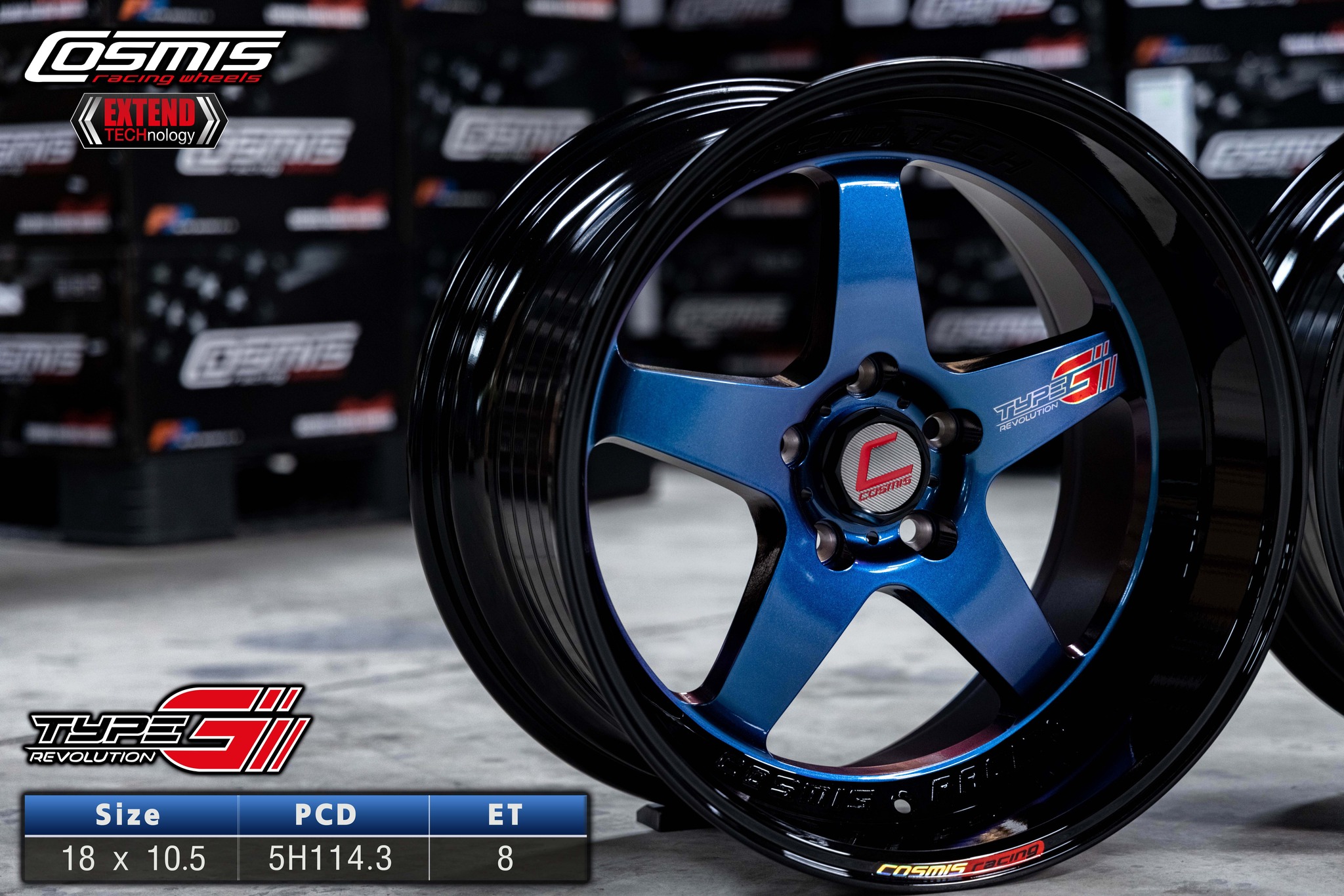 Cosmis Wheel - ว้าว! ใหม่ล่าสุด TYPE-G Black&Purple...