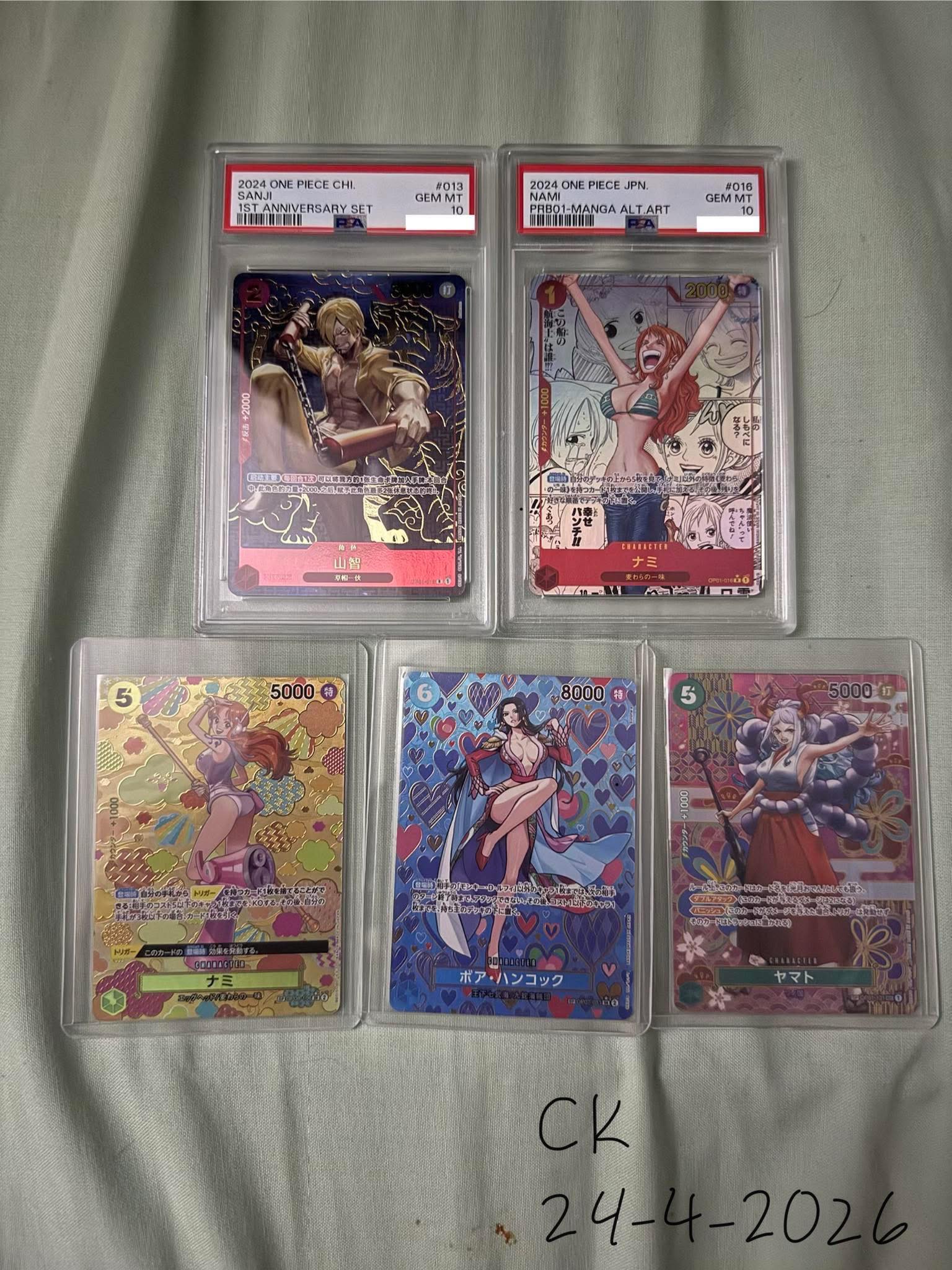 2024 ONE PIECE CHI NAM 1周年記念カード PSA10