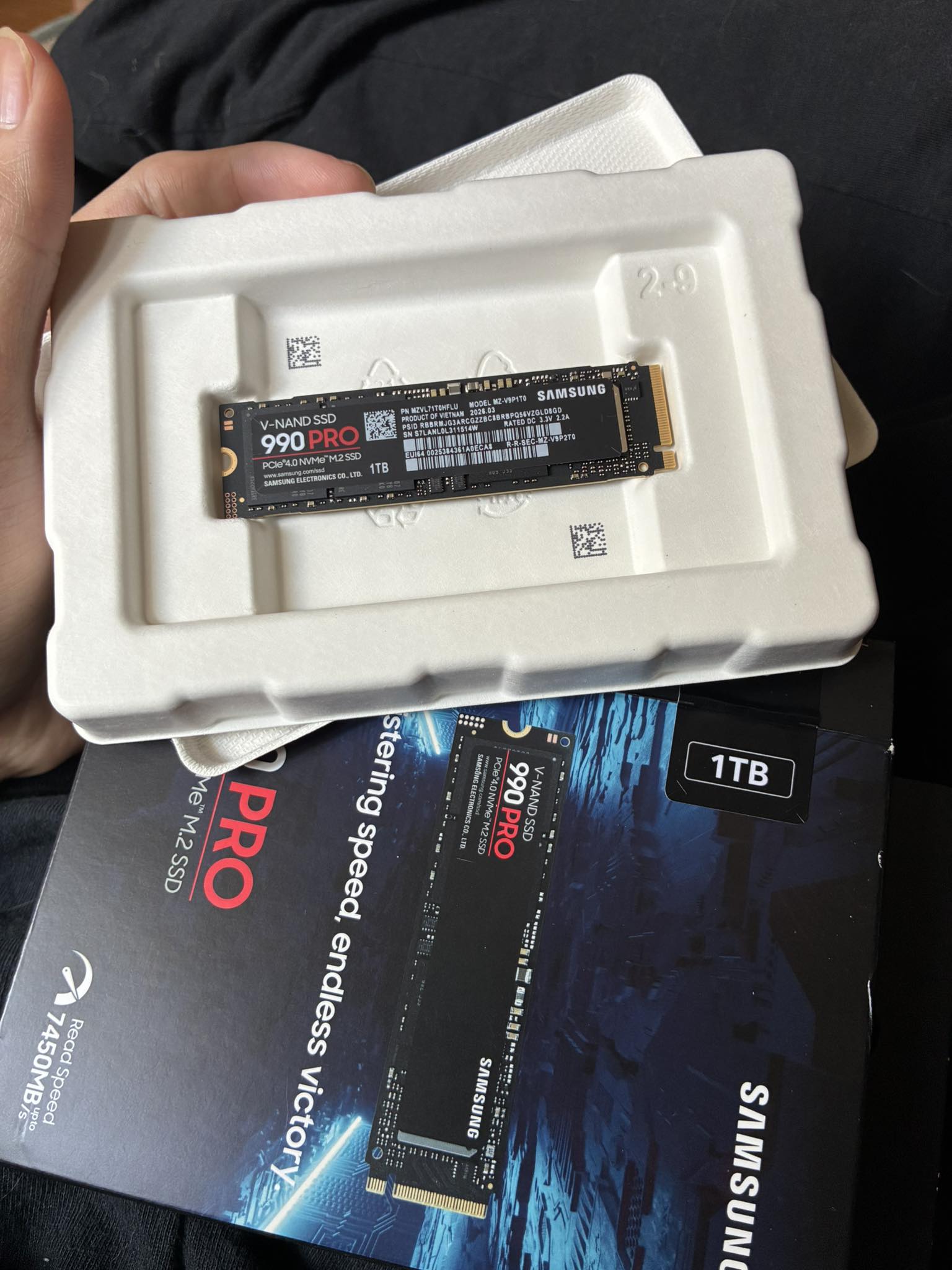 My 990 pro 1tb ssd i got for 74$ has finally arrived!!