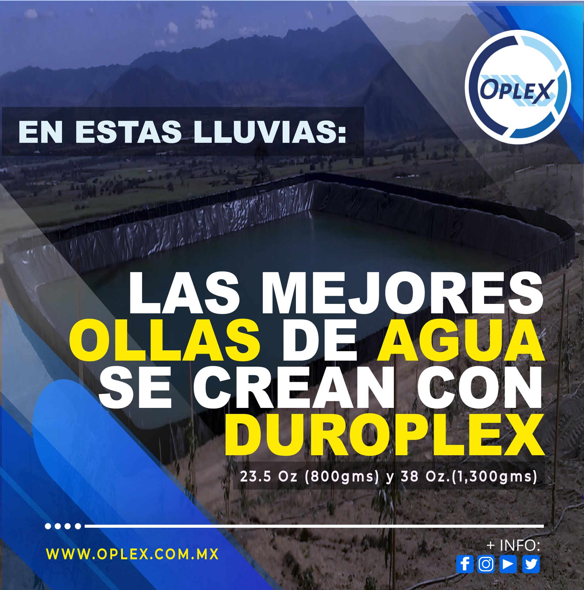 Oplex SA de CV - En esta época de lluvias aprovecha el... | Facebook