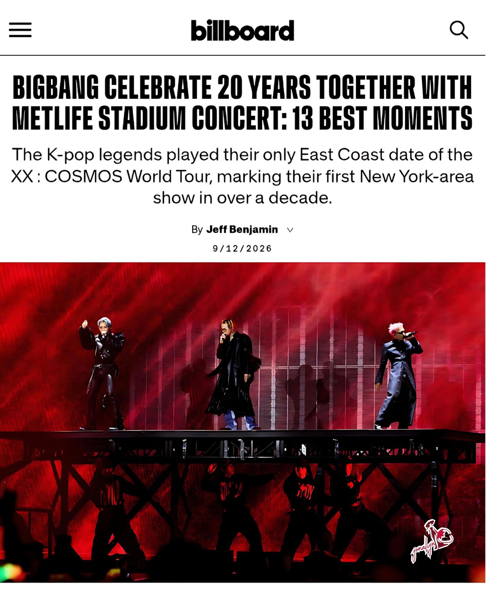 BIGBANG performs at MetLife Stadium for 20th anniversary tour