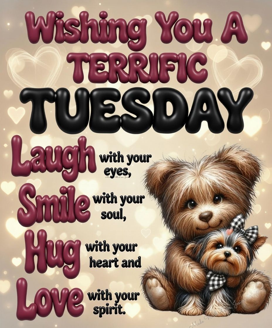 Jesica - 🌟 Wishing You a TERRIFIC TUESDAY Laugh with your soul, Smile ...