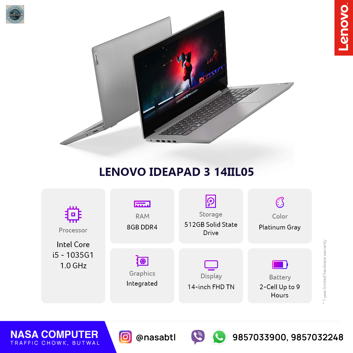 Nasa Computer - Lenovo Ideapad 3 14IIL05 81WD #best_Price ...