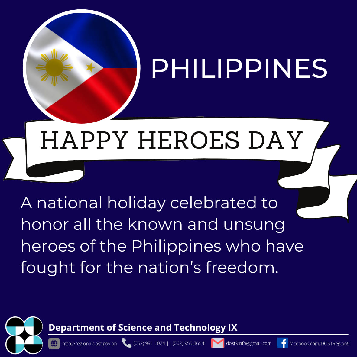 Happy National Heroes Day to... - DOST Regional Office No. IX | Facebook