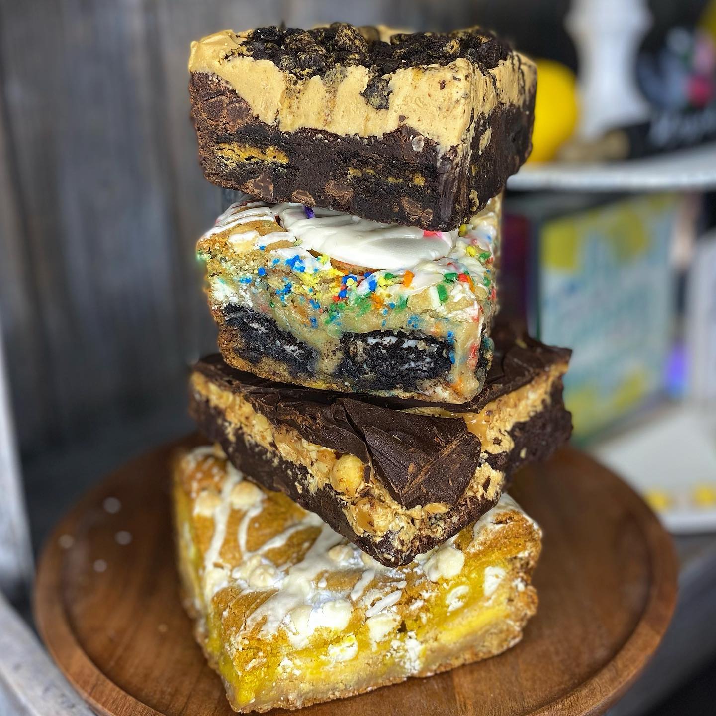 The July lineup of lemon, snickers,... - Bucholtz Brownies