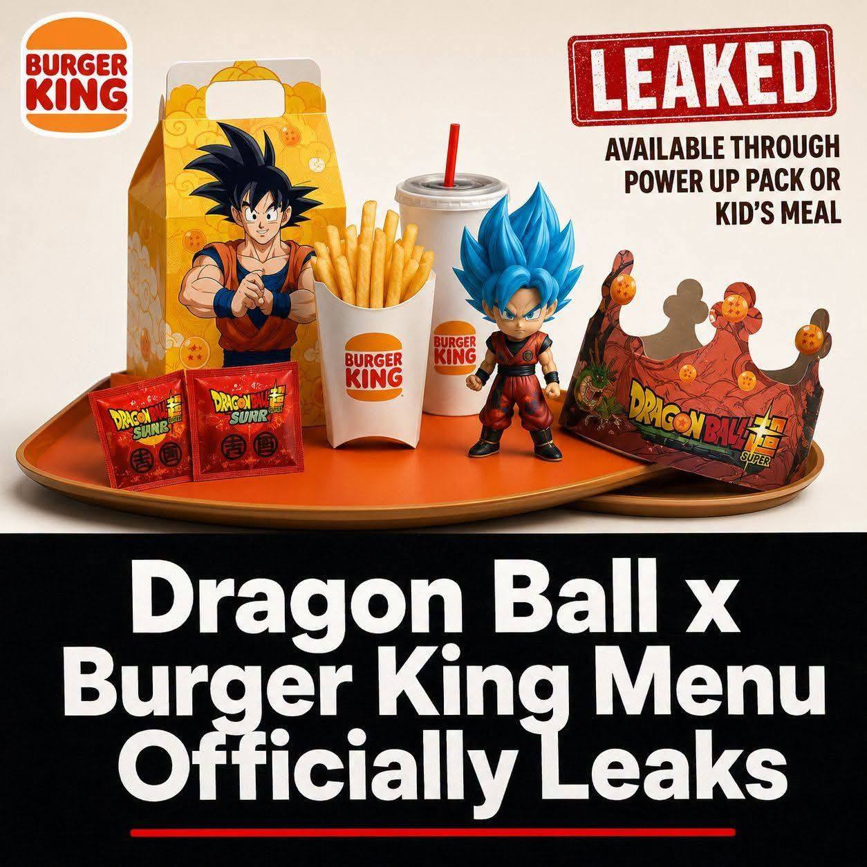 Burger King Zpack meal with Dragon Ball Z sauces and collectible