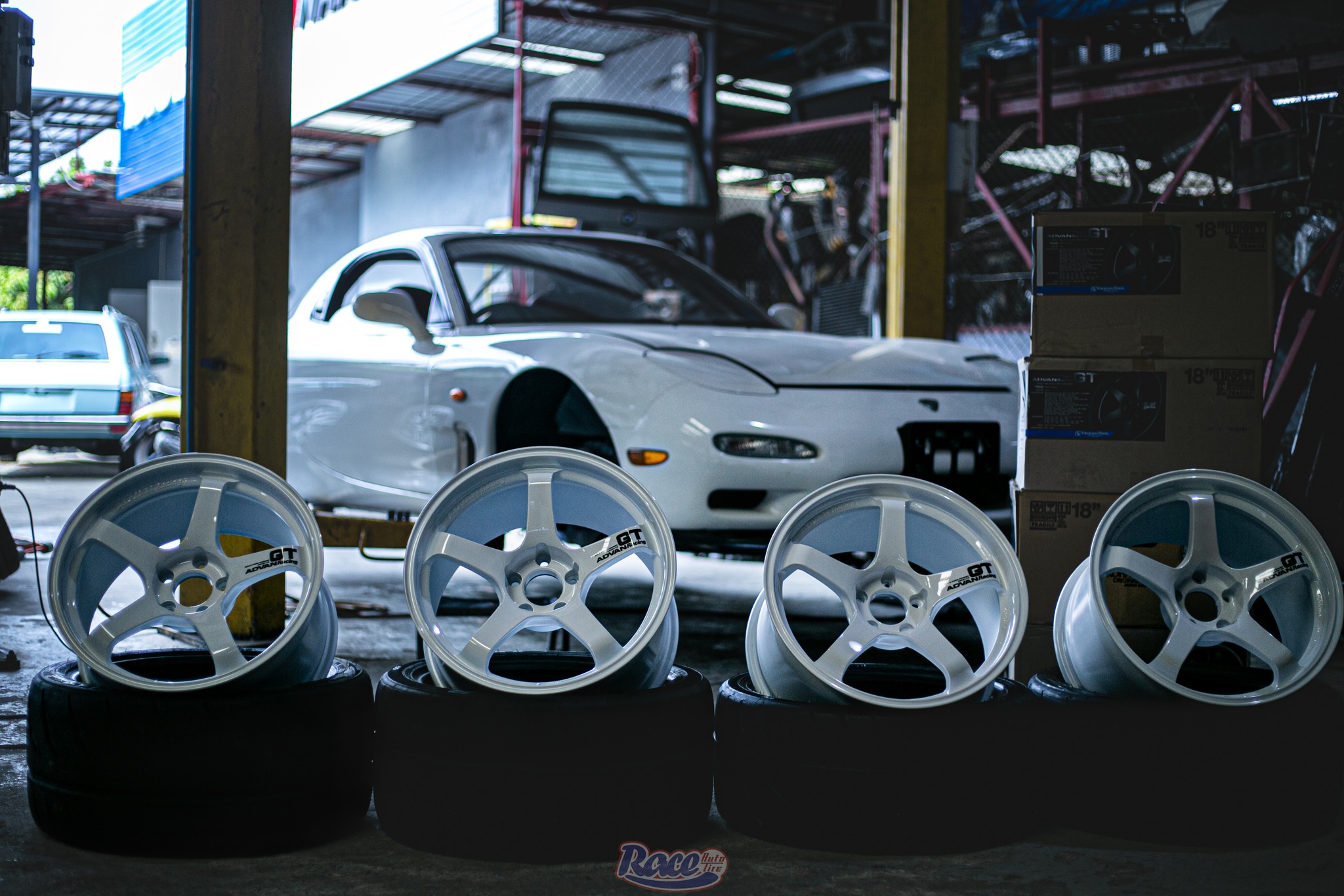 #RX7 #FD3S + ใส่ล้อใหม่ #ADVAN GT แท้ สั่งสเปคตรงรุ่น + ยางใหม่ TOYO # ...