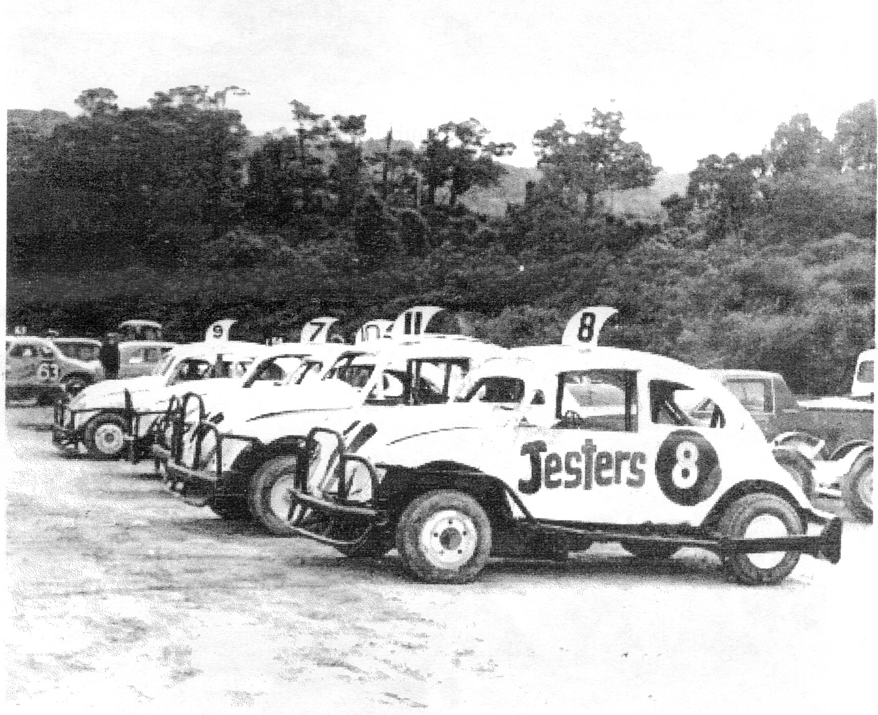 Kevin - Wilbur Chiles #8 - JESTER Line up of Jester Team Cars 1970 ...