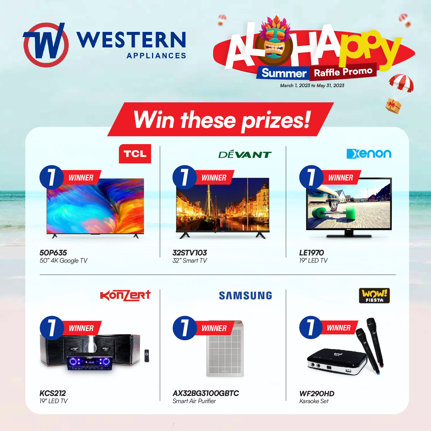 Western Appliances - Join our Alohappy Summer Raffle promo from March 1 ...