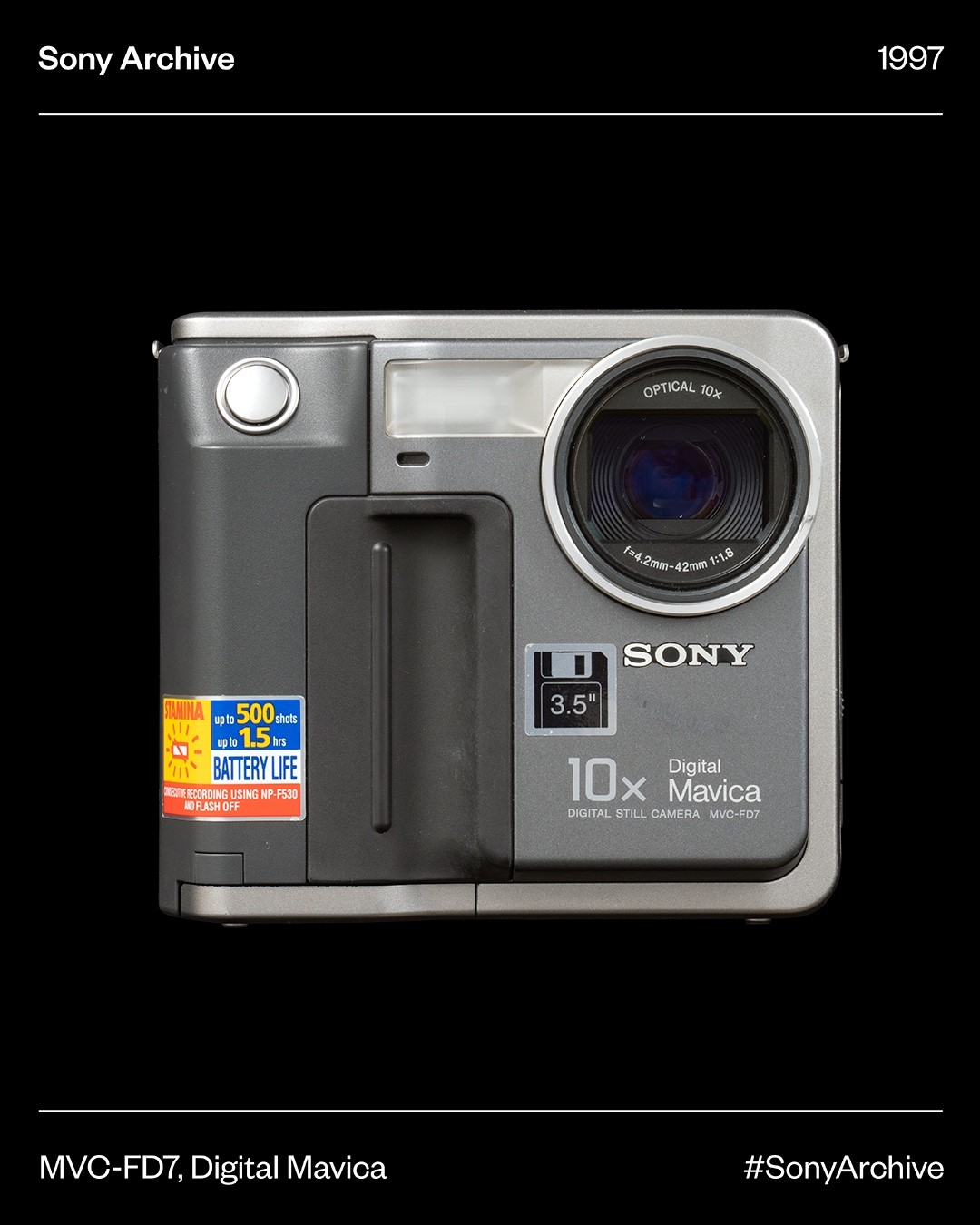 The MVC-FD7 was one of the first cameras to use the 3.5