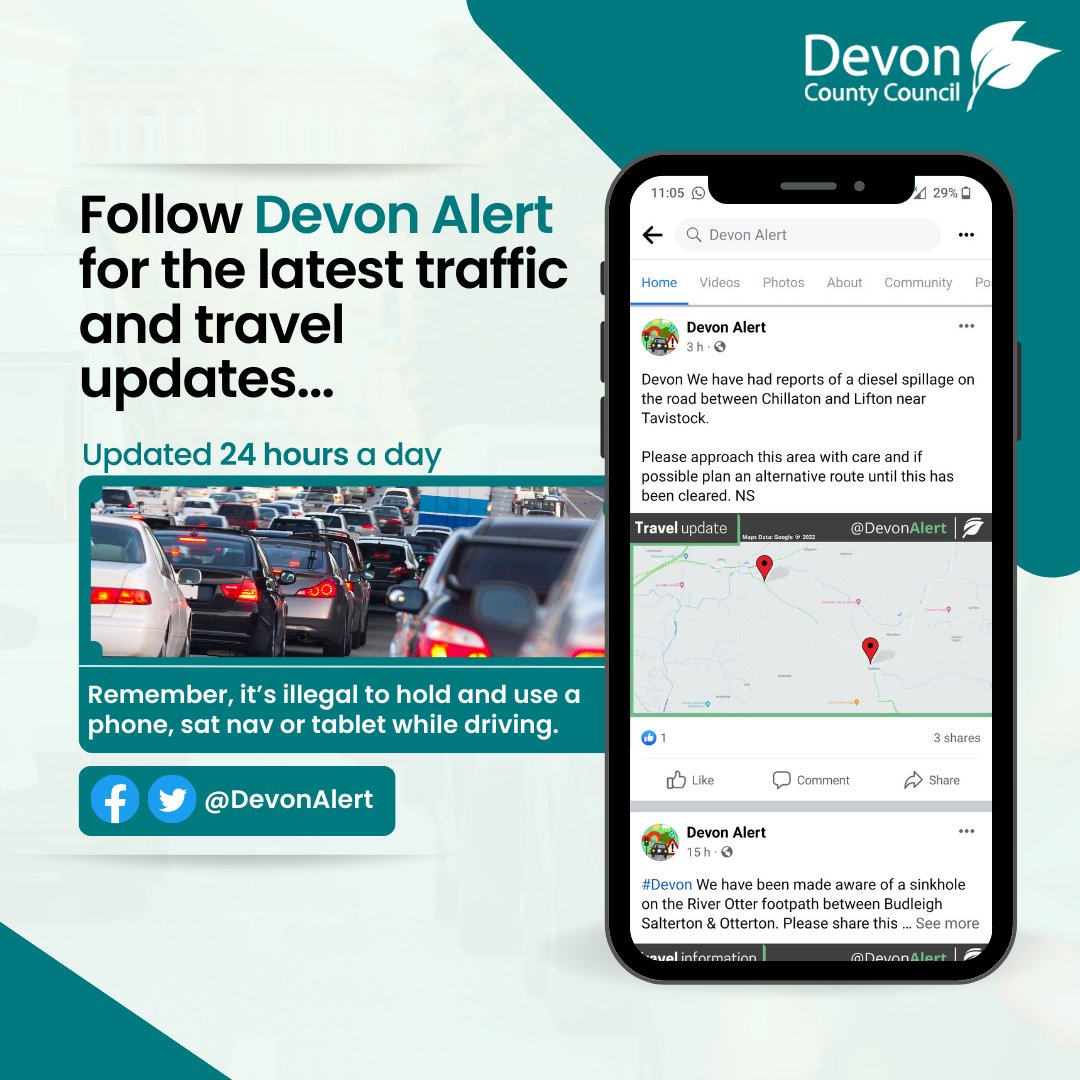🚗 Devon Alert are now on Facebook!... - Devon County Council | Facebook
