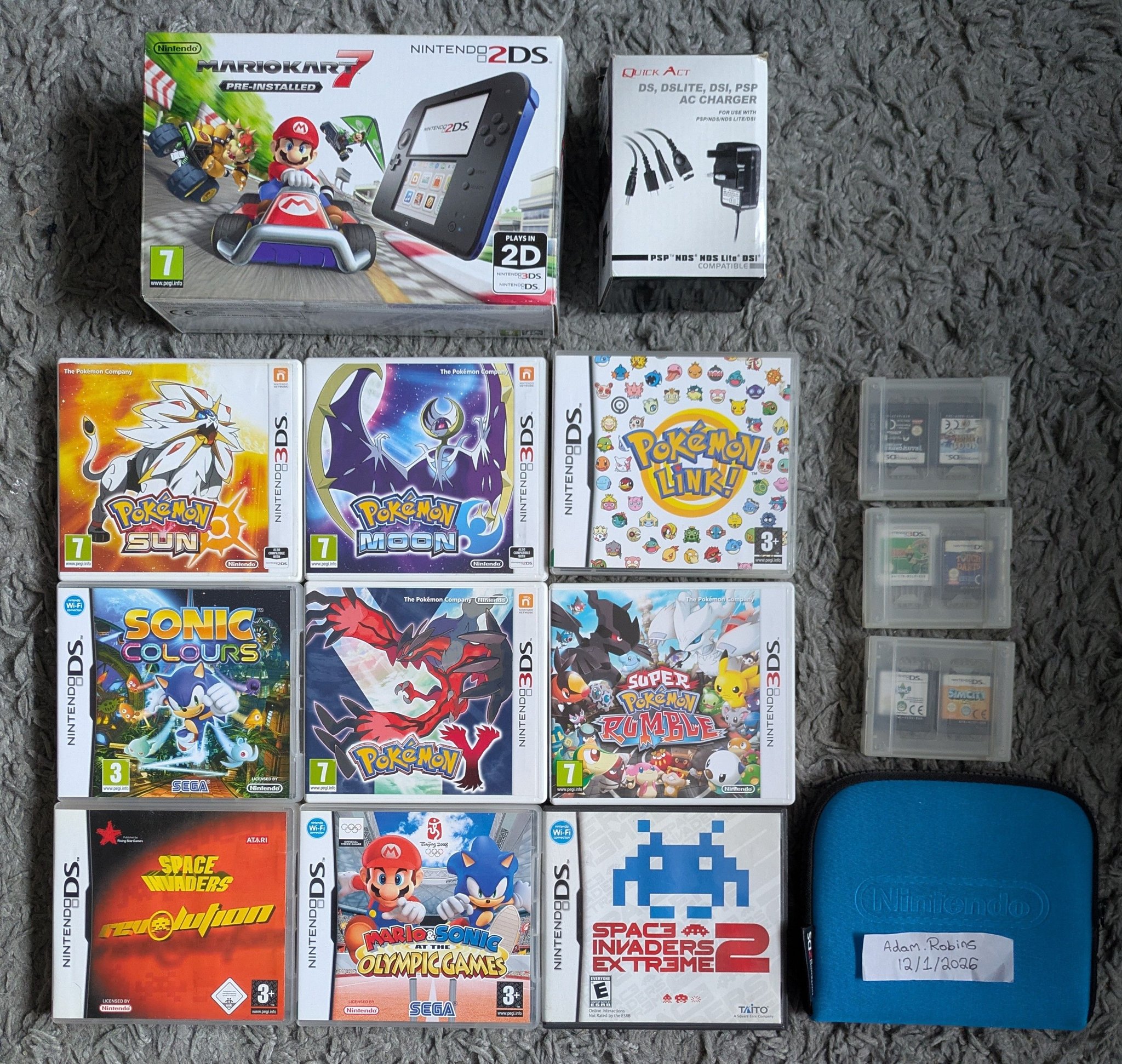 Pokemon game collection with DS and 3DS titles