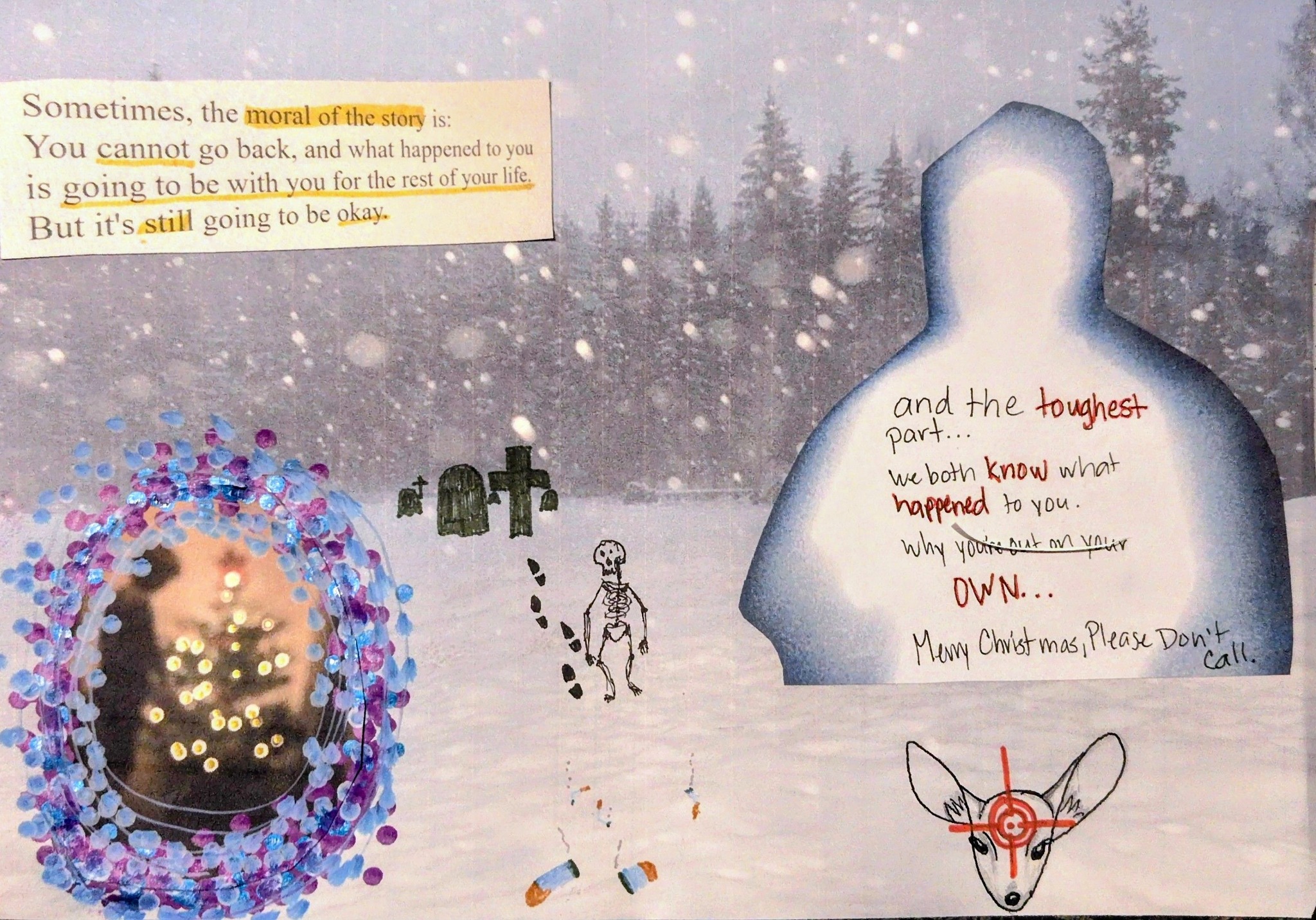 Emotional art inspired by 'Merry Christmas Please Don't Call' song