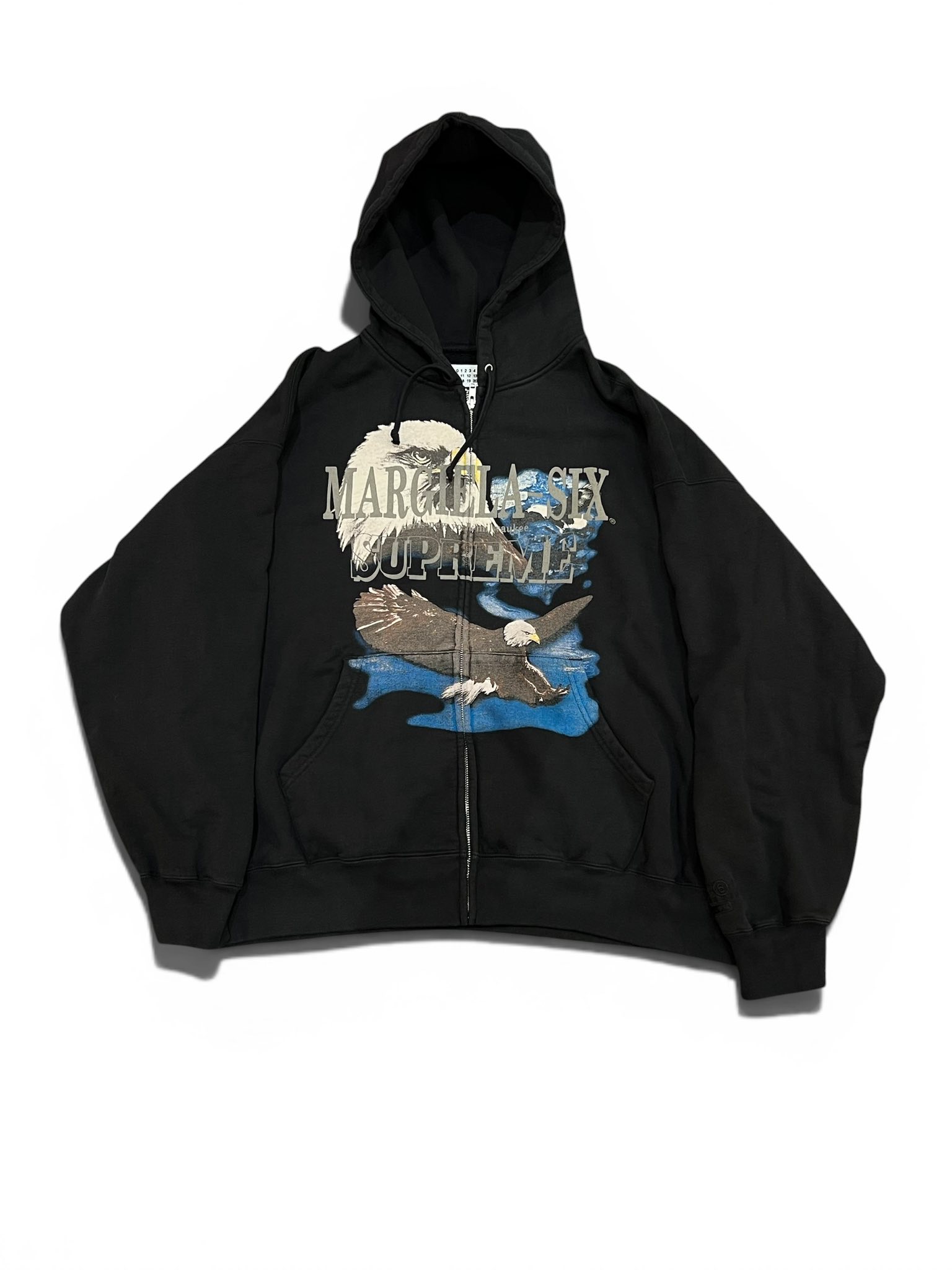 Supreme MM6 Eagles zip up hoodie Black Size L