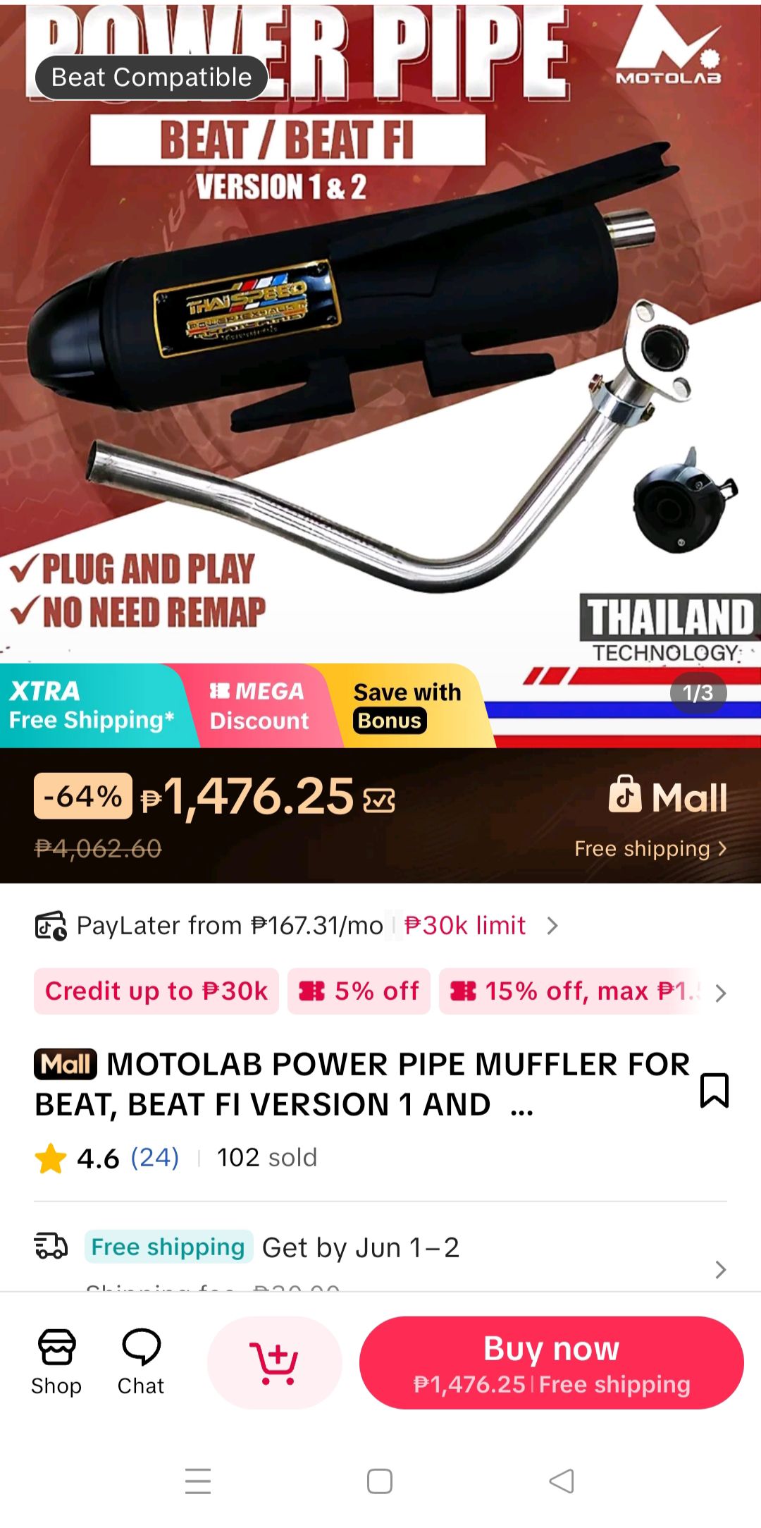 Performance tune pipes for Honda Dio and Yamaha Jog