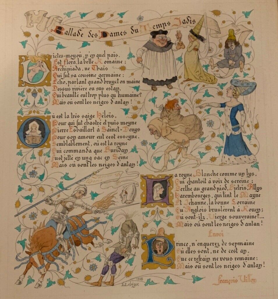 La Ballade Des Dames Du Temps Jadis