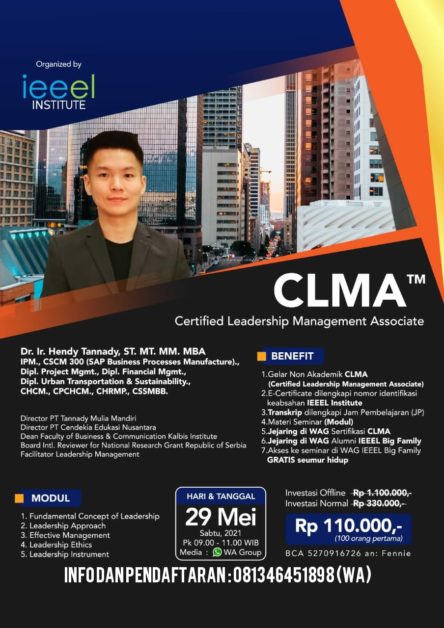 🏅🎖 *CLMA (Certified... - Kelas Online Gelar Non Akademik