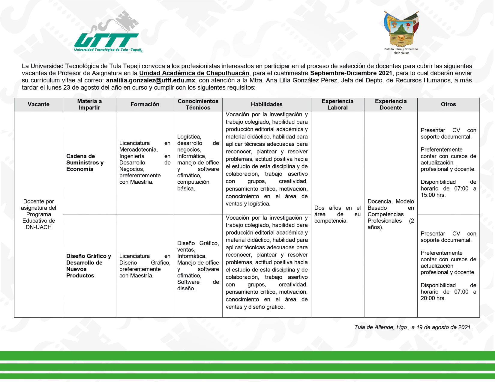 La Universidad Tecnológica de... - UTTT Campus Chapulhuacán | Facebook