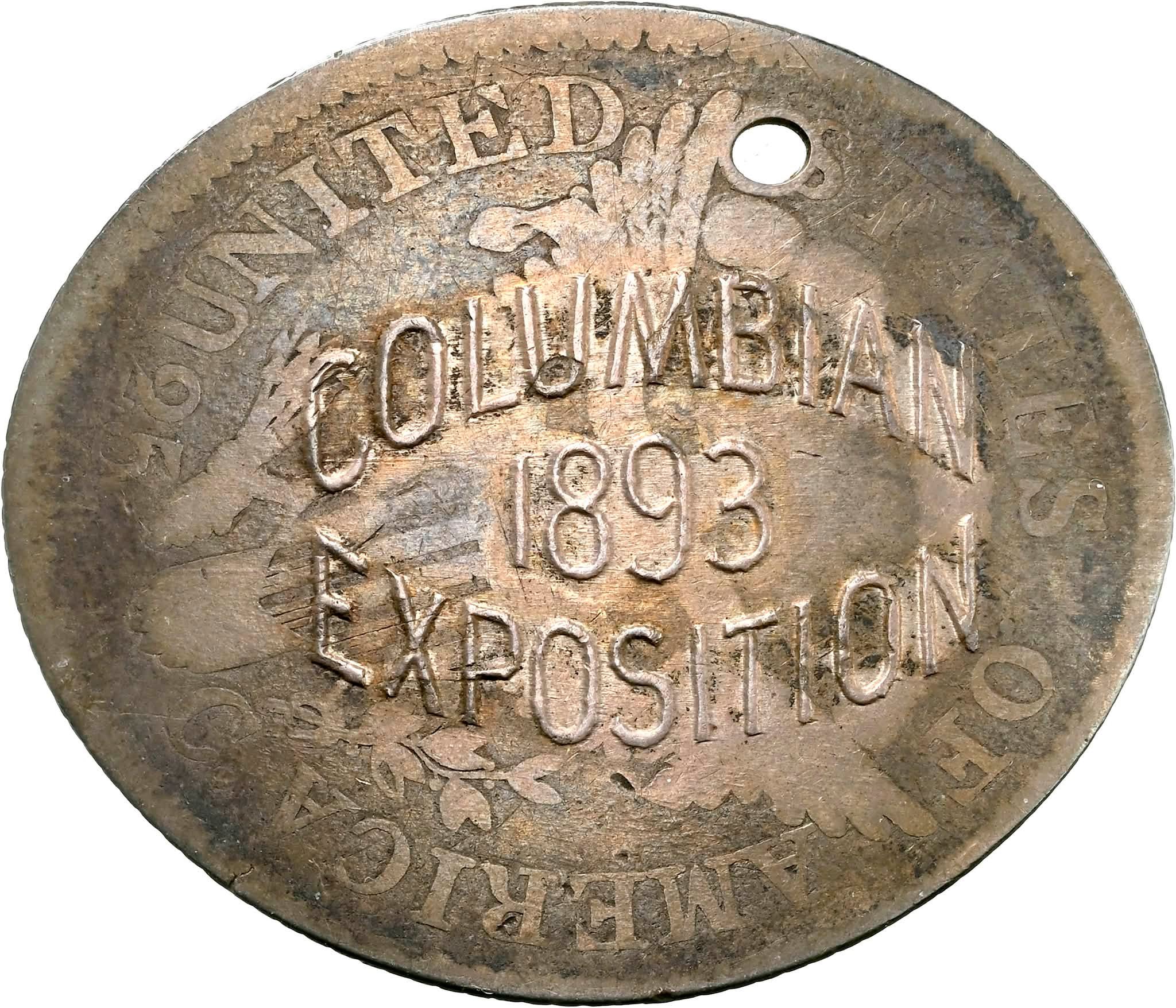 Elongated 1806 draped bust quarter from 1893 Columbian Expo