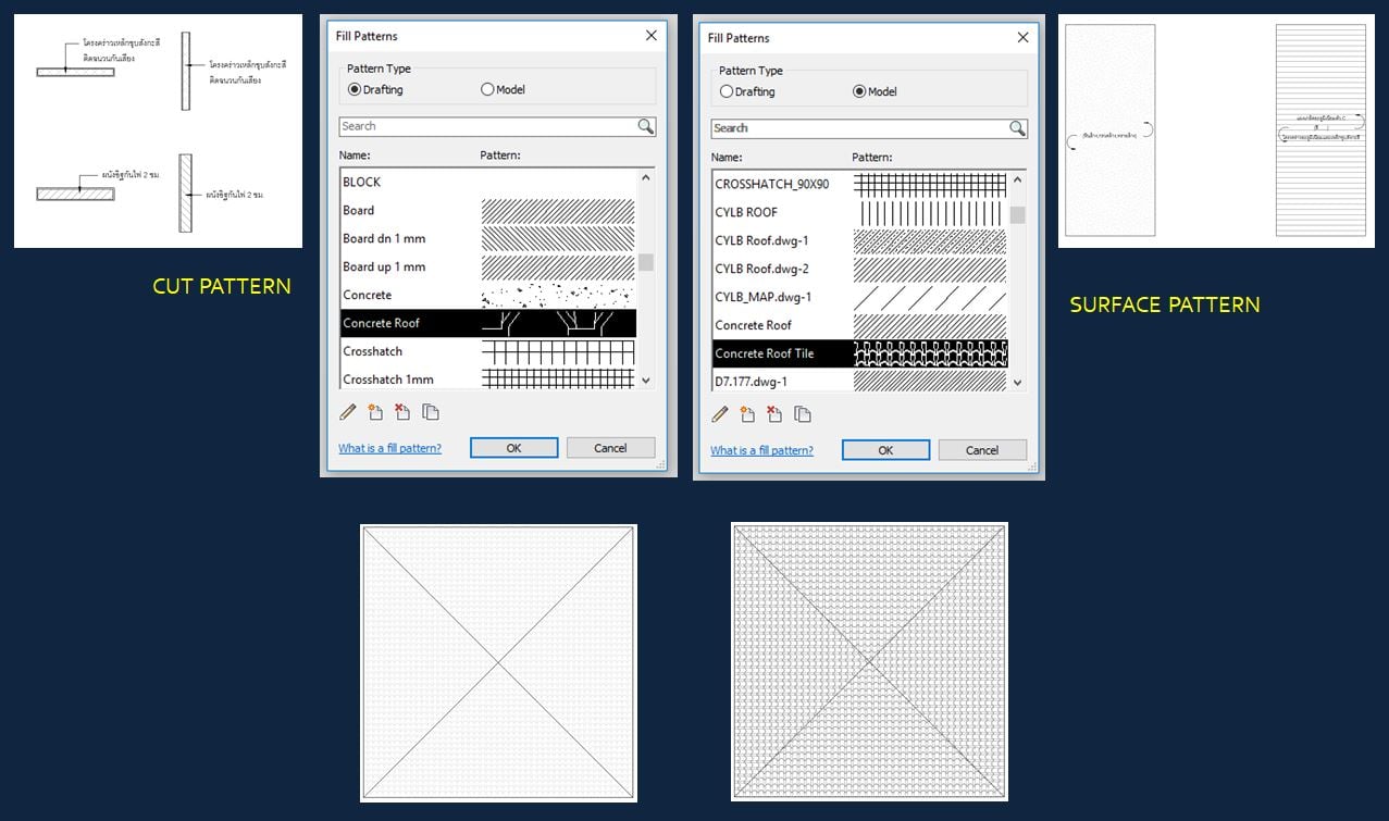 MA Revit - +109+FILL PATTERN+ ลายใน Revit จะมี 2...