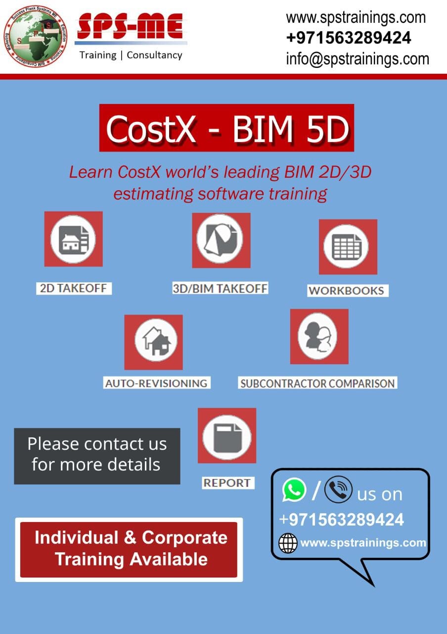 Learn #CostX world’s... - SPS Trainings & BIM Institute UAE