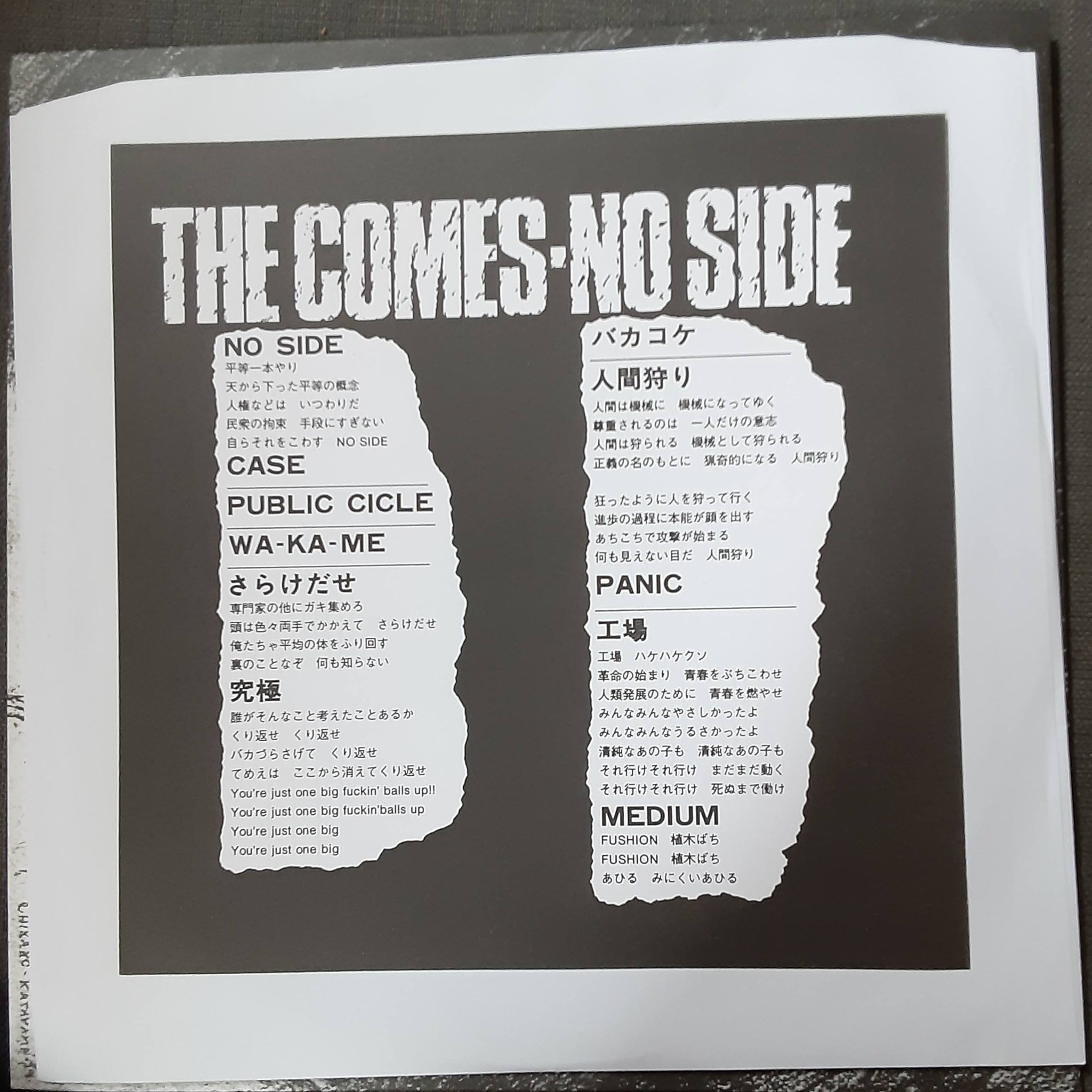 The Comes, No Side LP reissue, black vinyl, La Vida Es Un Mus.