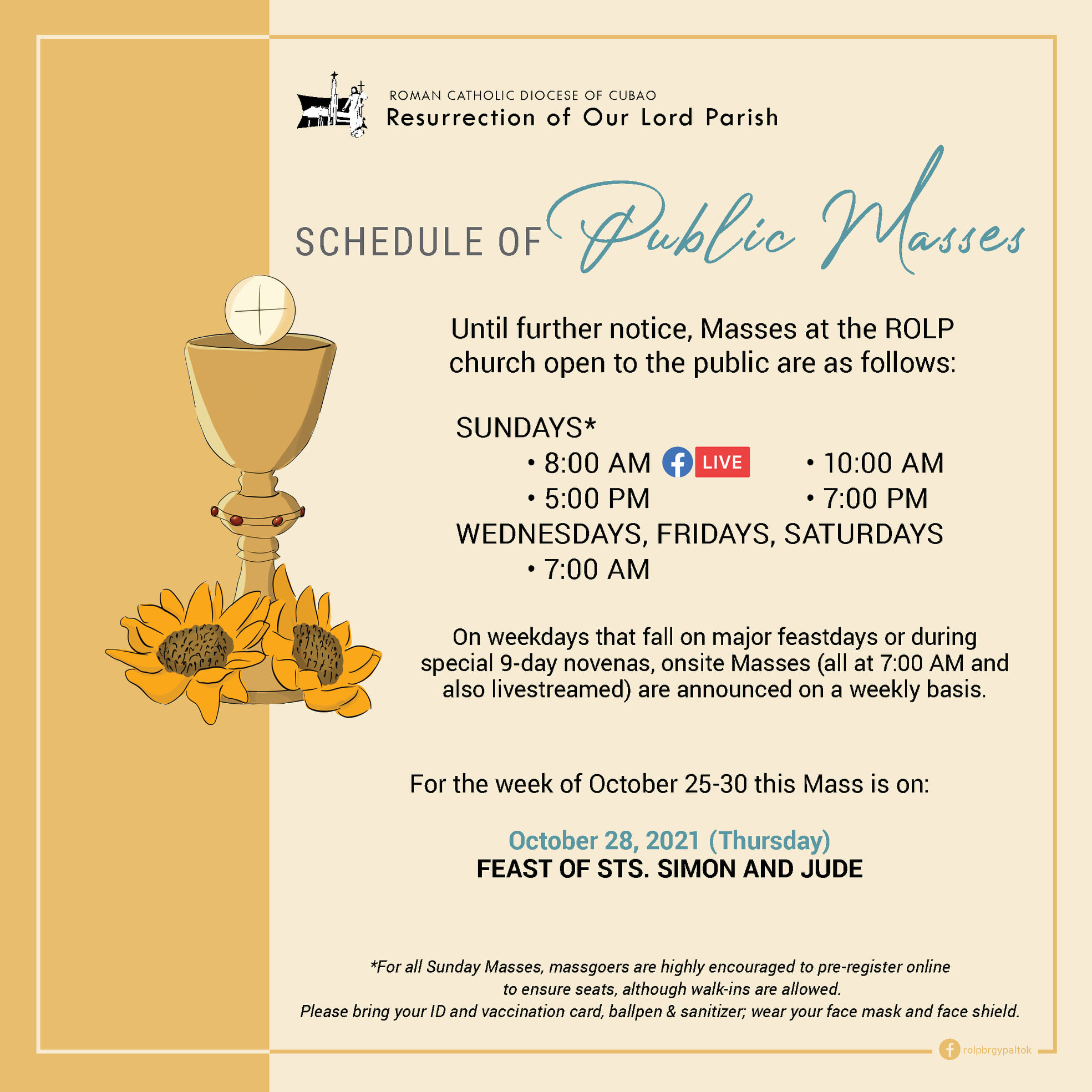 📣... - Resurrection of Our Lord Parish (ROLP) - Paltok | Facebook